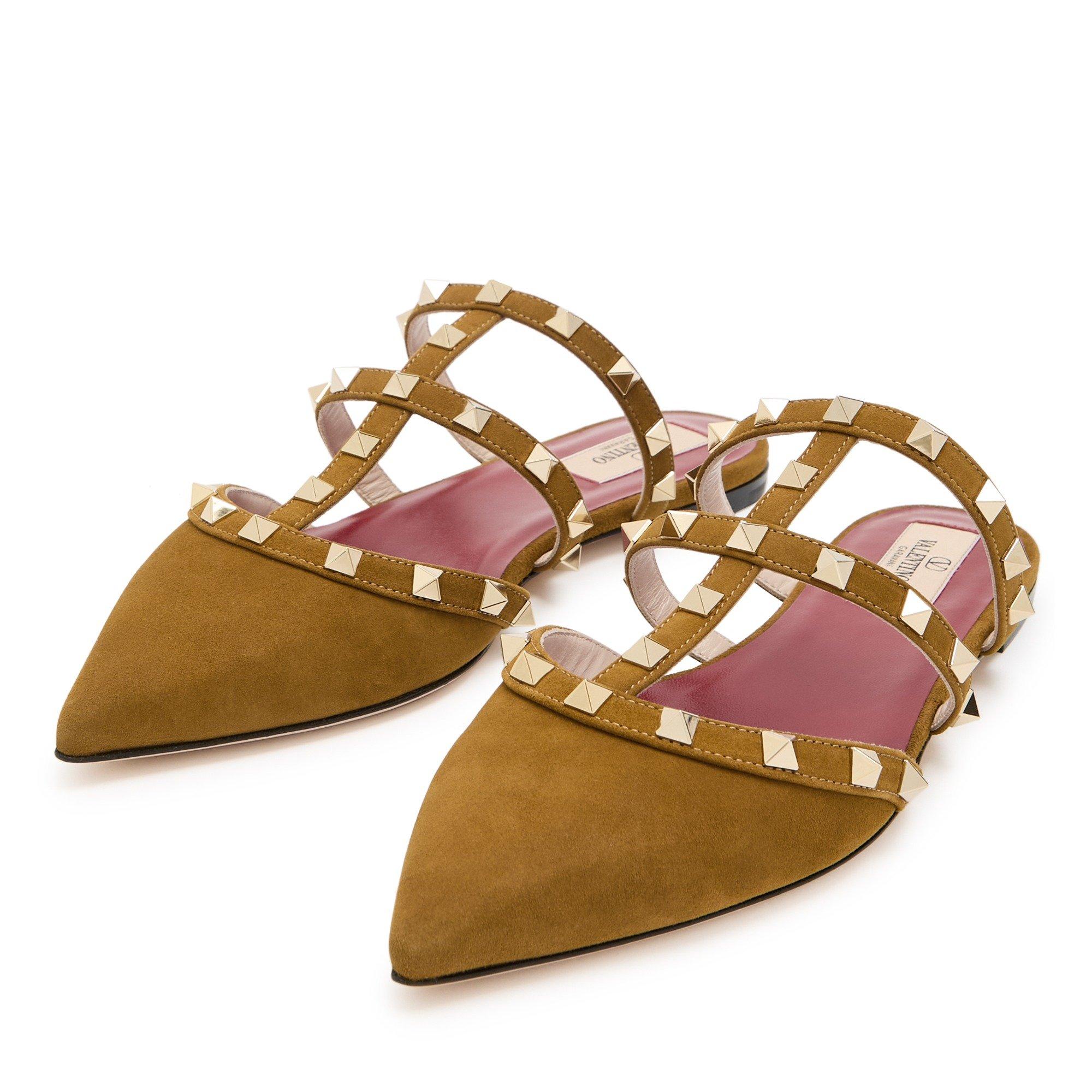 CAMEL - Valentino - MULE ROCKSTUD T. 05 CAMOSCIO/P - 4