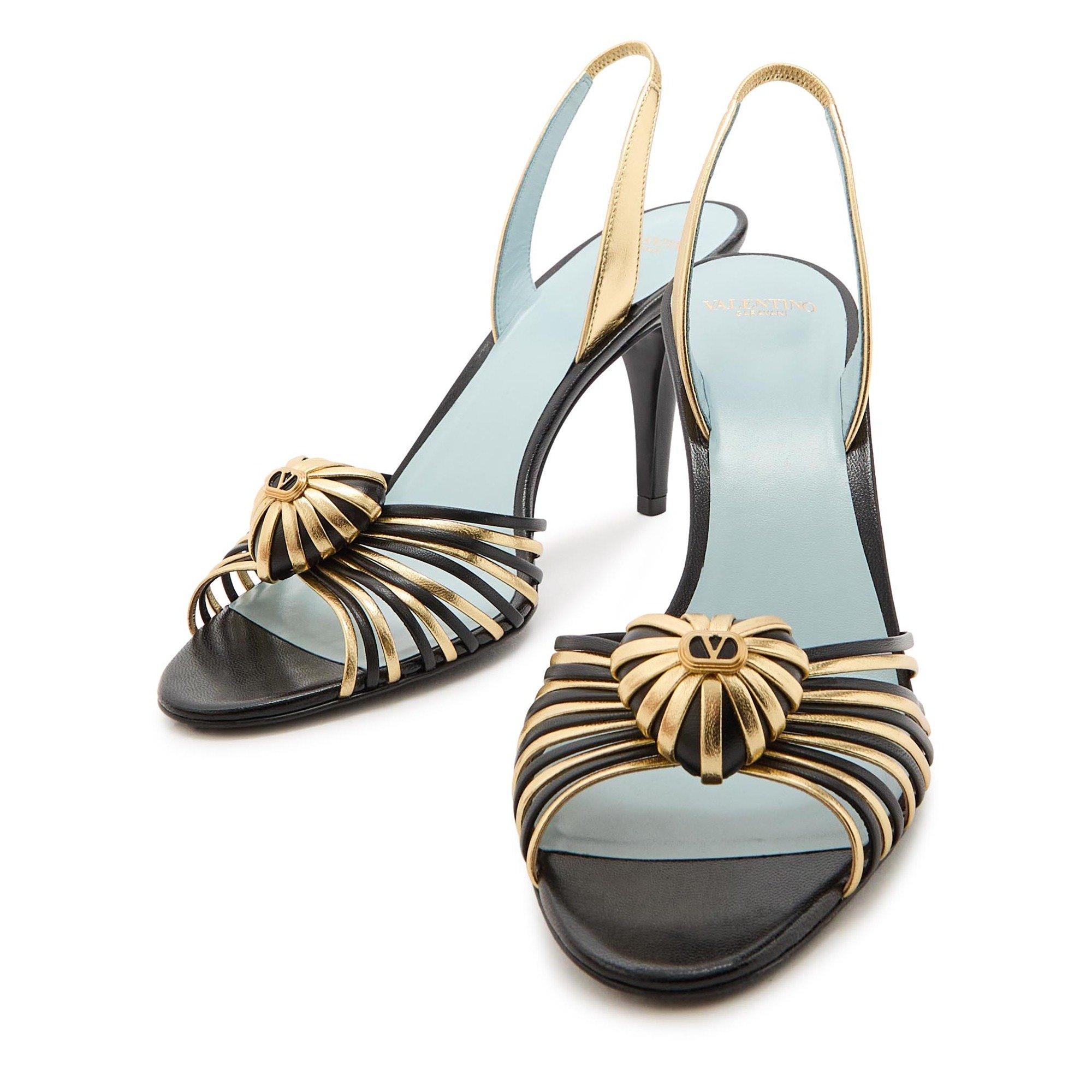 BLACK OTHER - Valentino - SANDAL COEUR ROYAL T. 85 NAPPA - 4