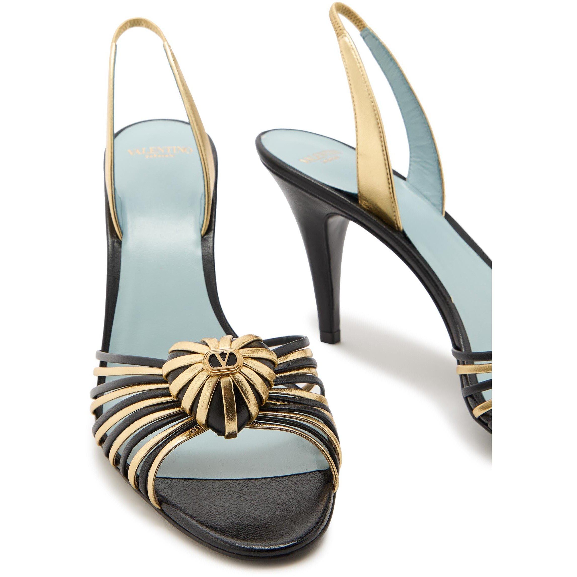 BLACK OTHER - Valentino - SANDAL COEUR ROYAL T. 85 NAPPA - 5