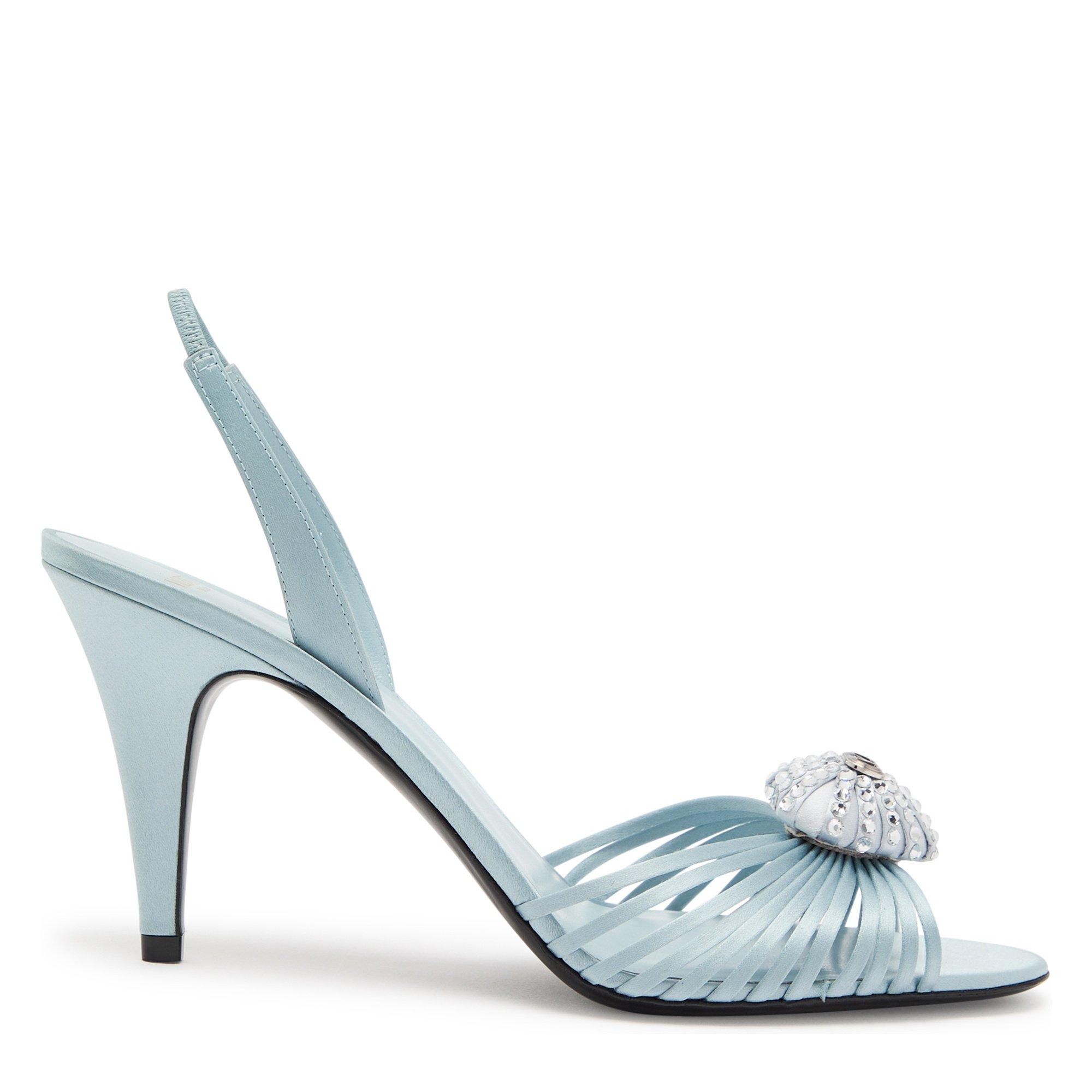 BLUE - Valentino - SANDAL COEUR ROYAL T. 85 RASO/