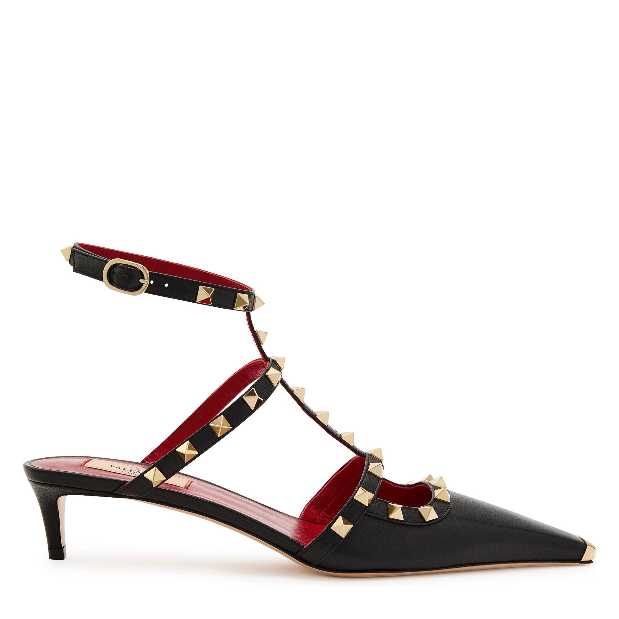 BLACK - Valentino - ANKLE STRAP ROCKSTUD T. 40 CAP - 1