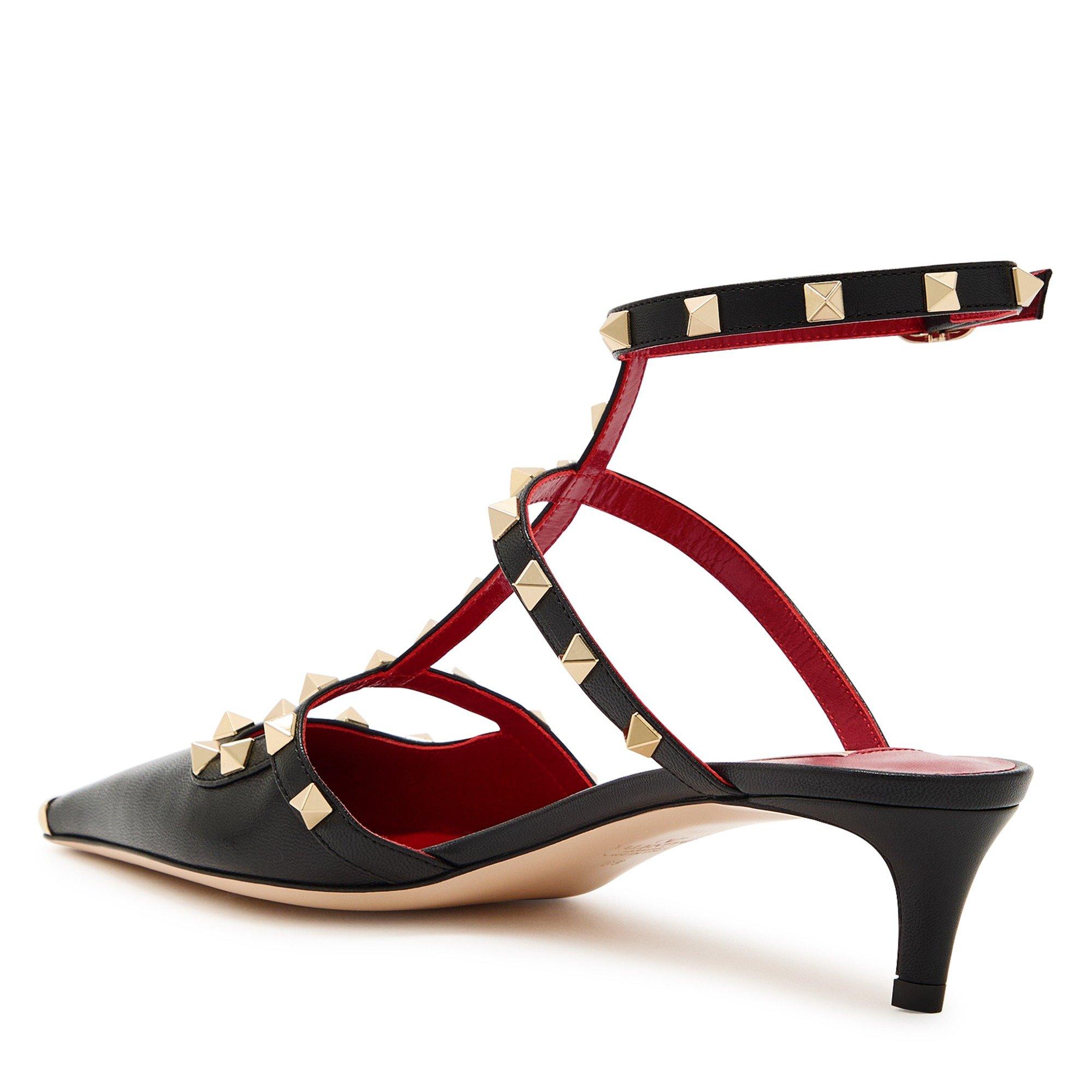 BLACK - Valentino - ANKLE STRAP ROCKSTUD T. 40 CAP - 2