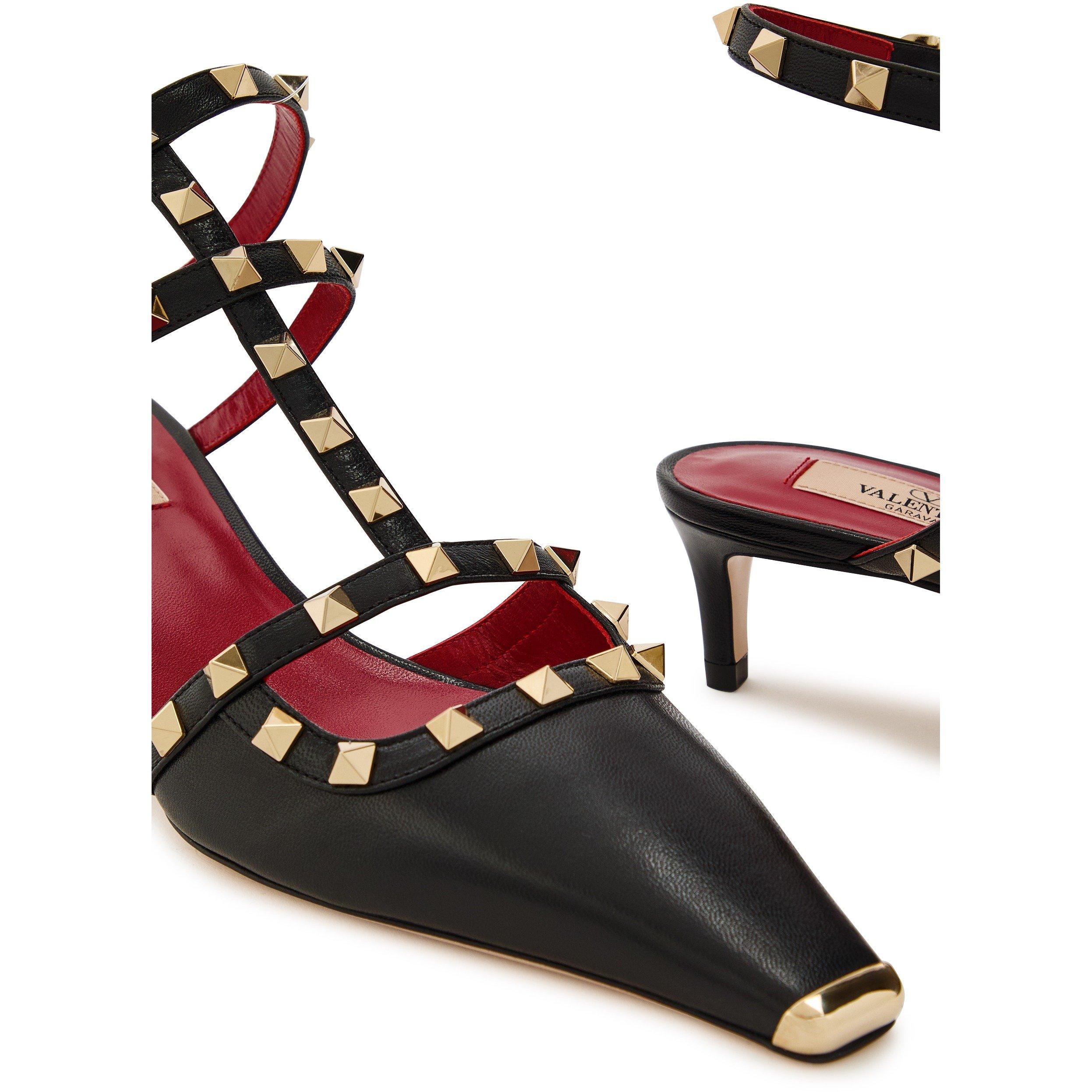 BLACK - Valentino - ANKLE STRAP ROCKSTUD T. 40 CAP - 5