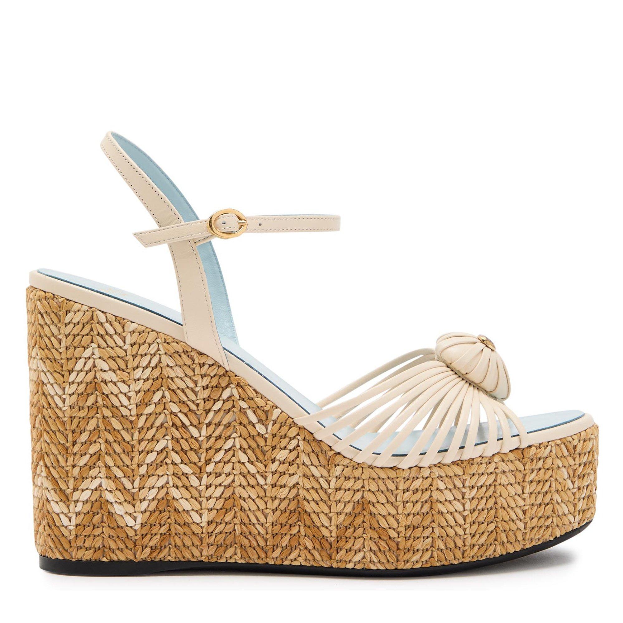 CREAM - Valentino - WEDGE ESPADRILLAS COEUR ROYAL - 1