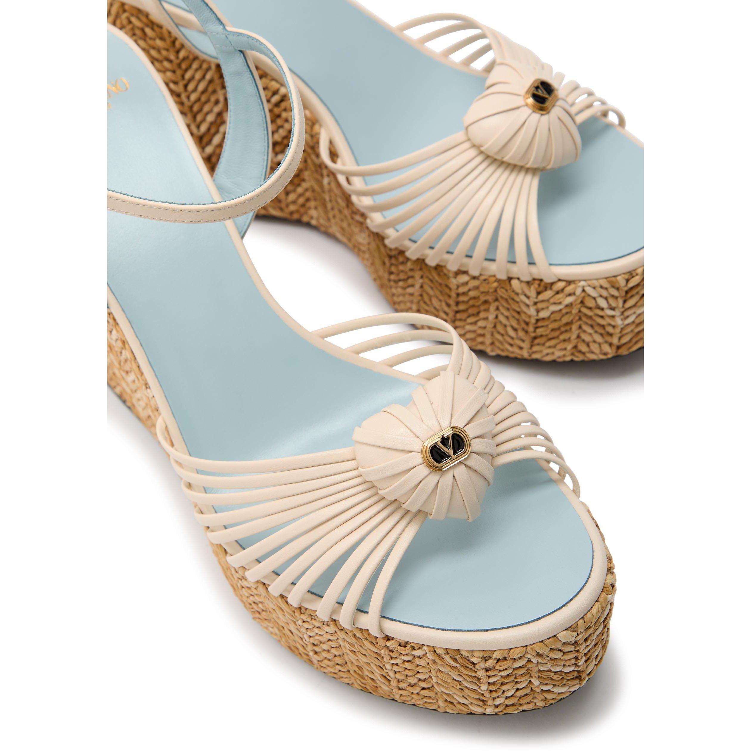 CREAM - Valentino - WEDGE ESPADRILLAS COEUR ROYAL - 5