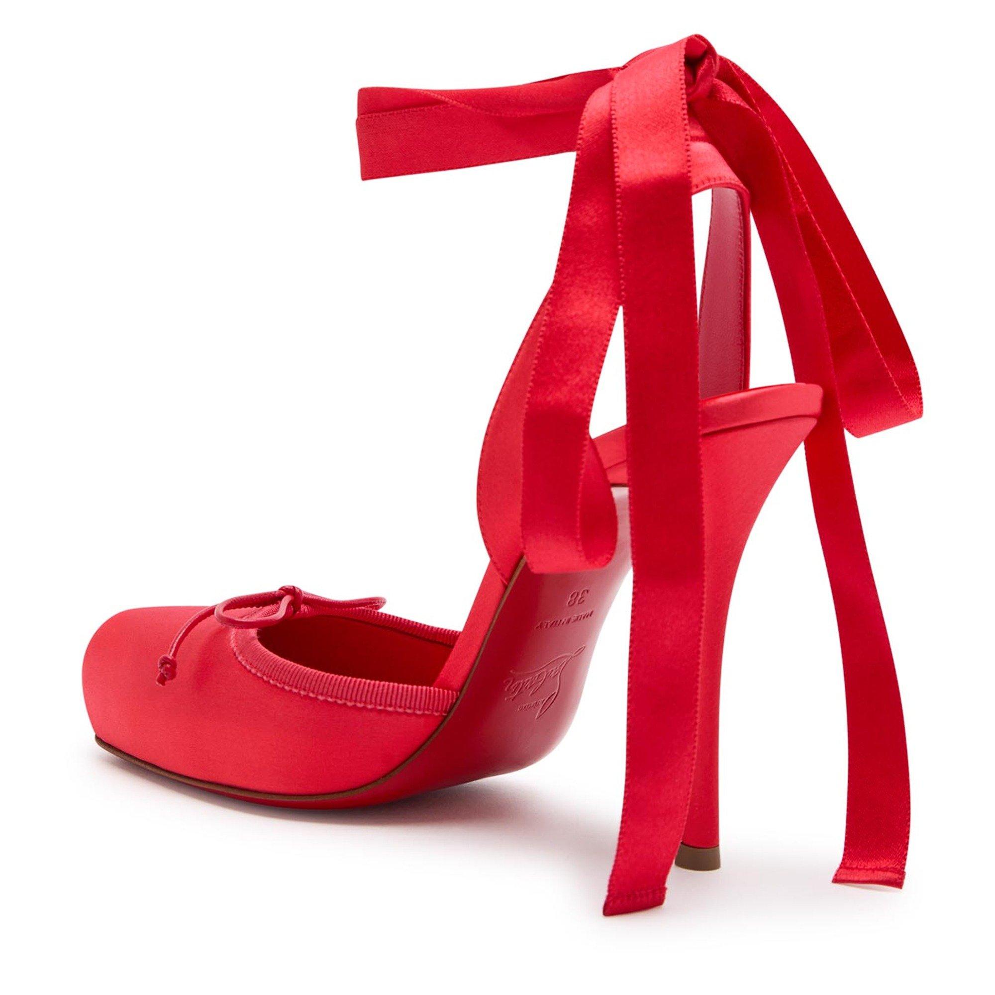 PINK - Christian Louboutin - CASSIA LACE UP 100 CREPE SAT/G - 2