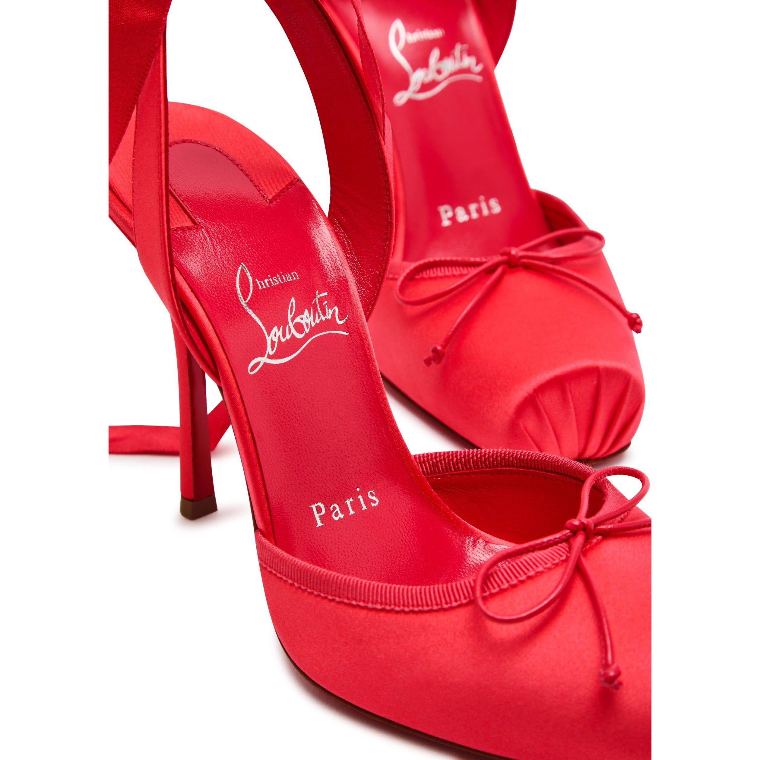 PINK - Christian Louboutin - CASSIA LACE UP 100 CREPE SAT/G - 5
