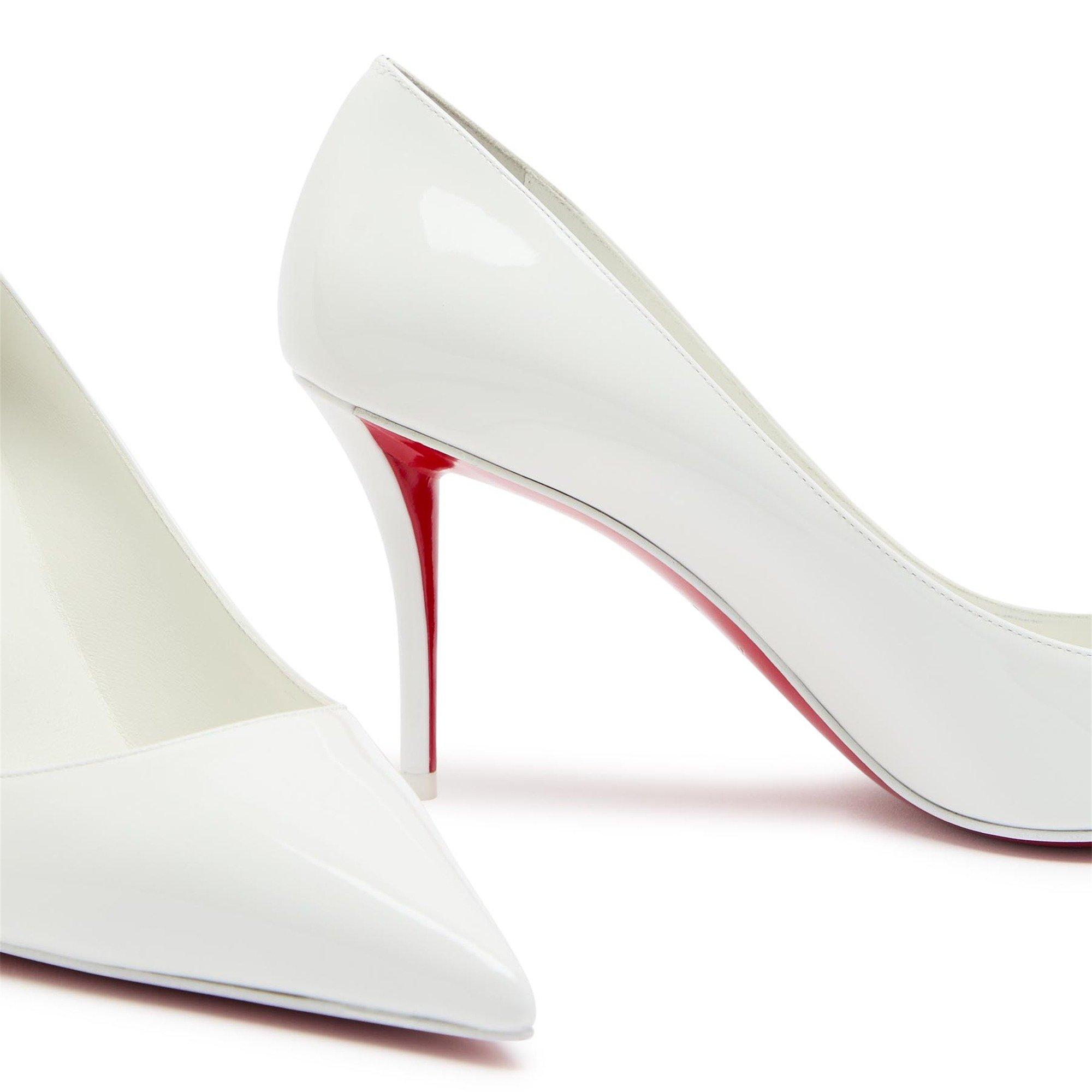 WHITE - Christian Louboutin - Women's Miss Z 80 Patent Leather Stiletto Heels - 4