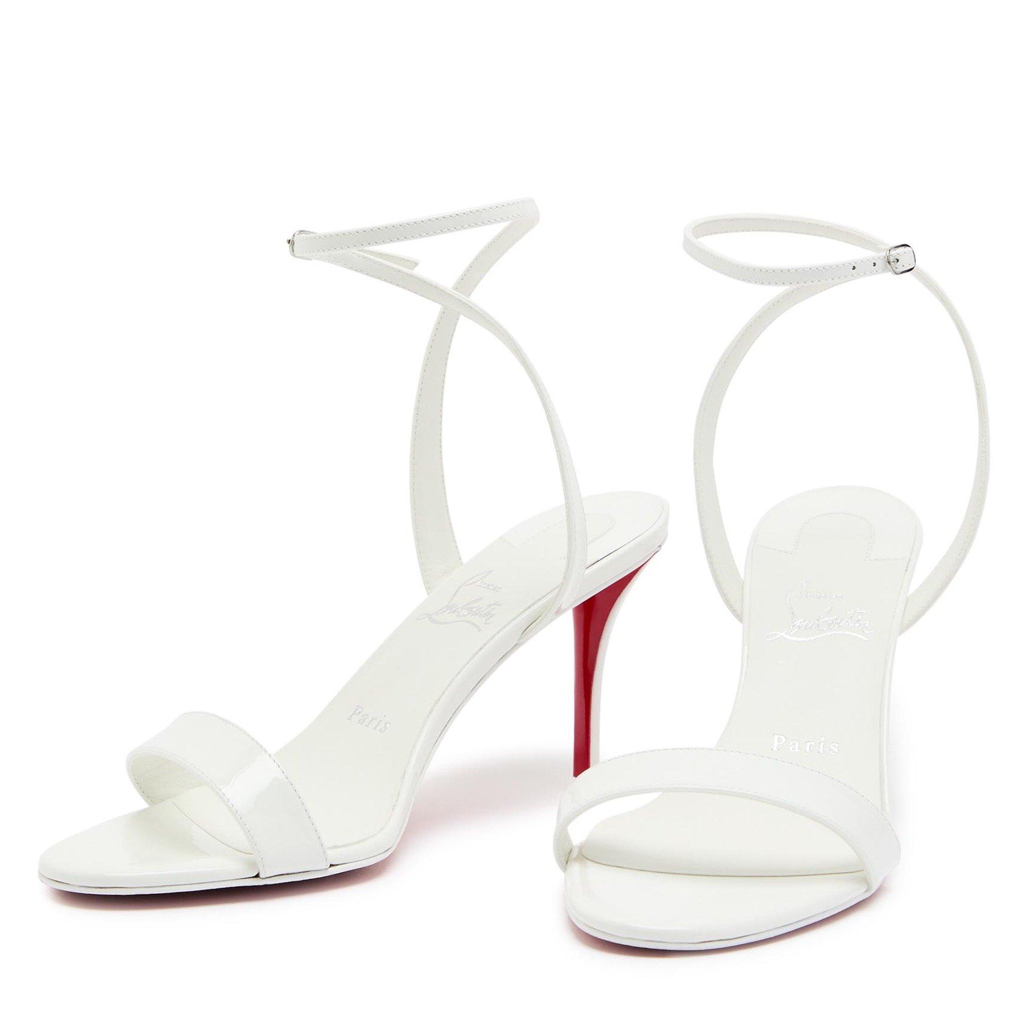 WHITE - Christian Louboutin - MISS Z SANDAL 80 PATENT/LINING - 3