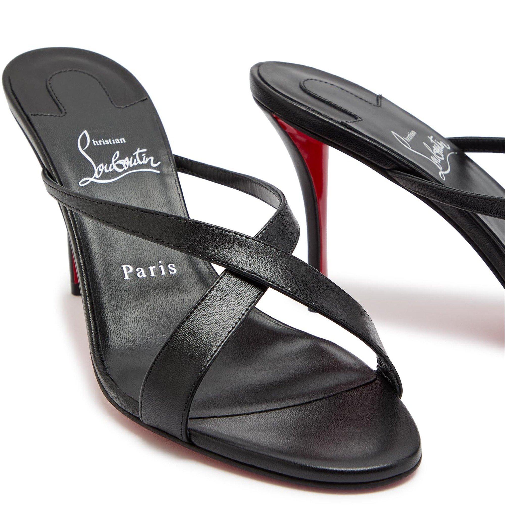 BLACK - Christian Louboutin - MULAZEE CROSS 80 KID/LINING - 4