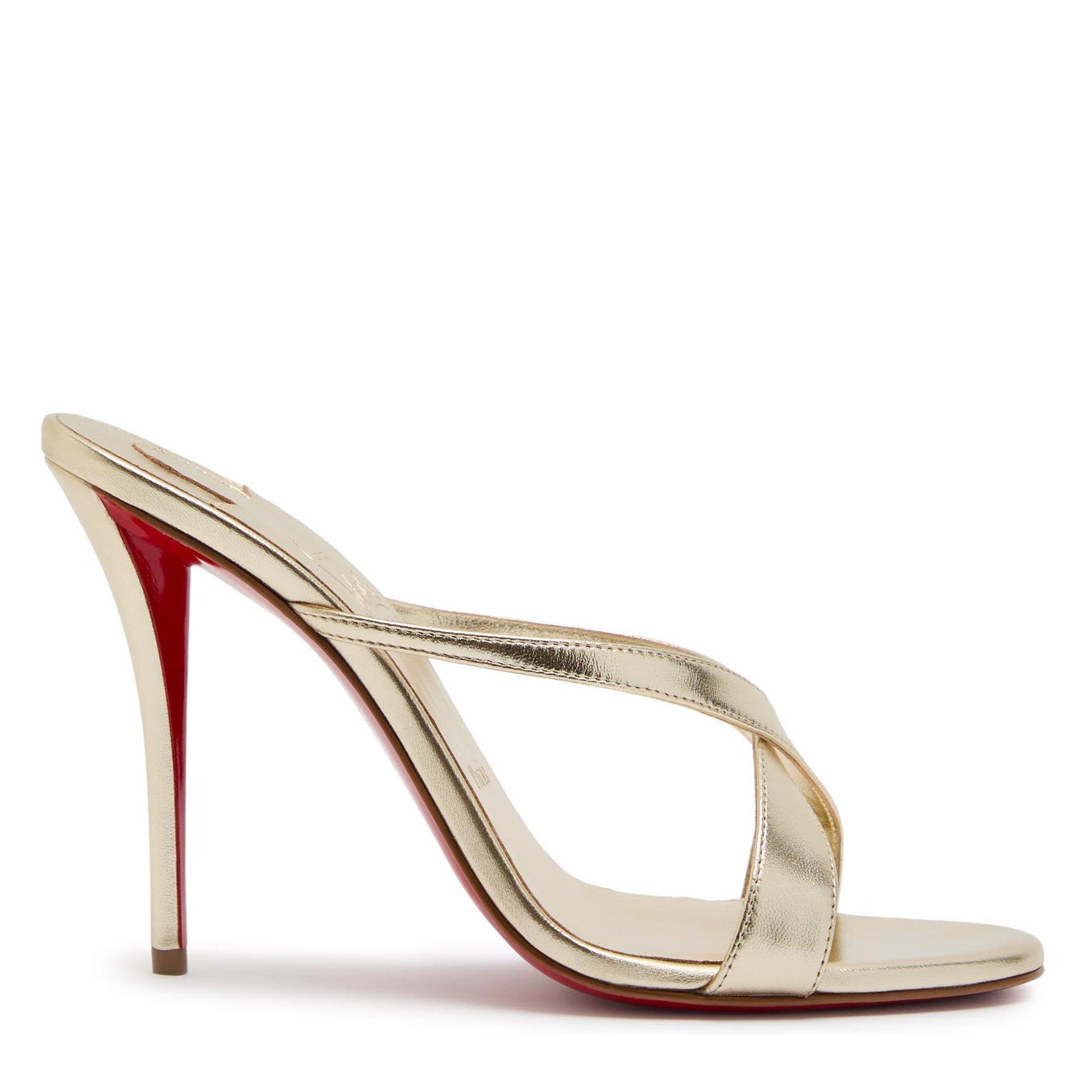 GOLD - Christian Louboutin - MULAZEE CROSS 100 NAPPA LAMINA - 1