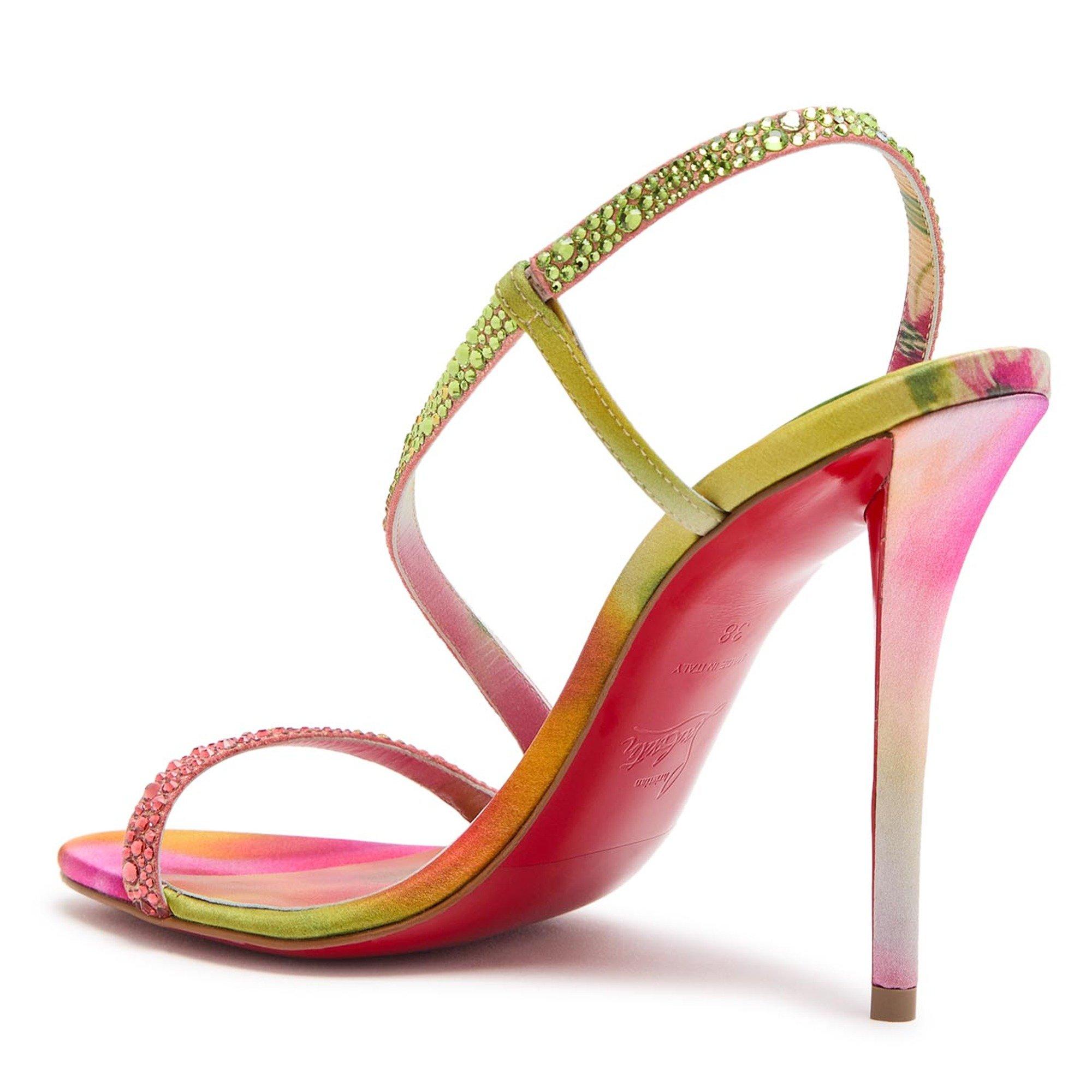 MULTI PRINT - Christian Louboutin - ROSA Z STRASS BOTANICA 100 SUE - 2