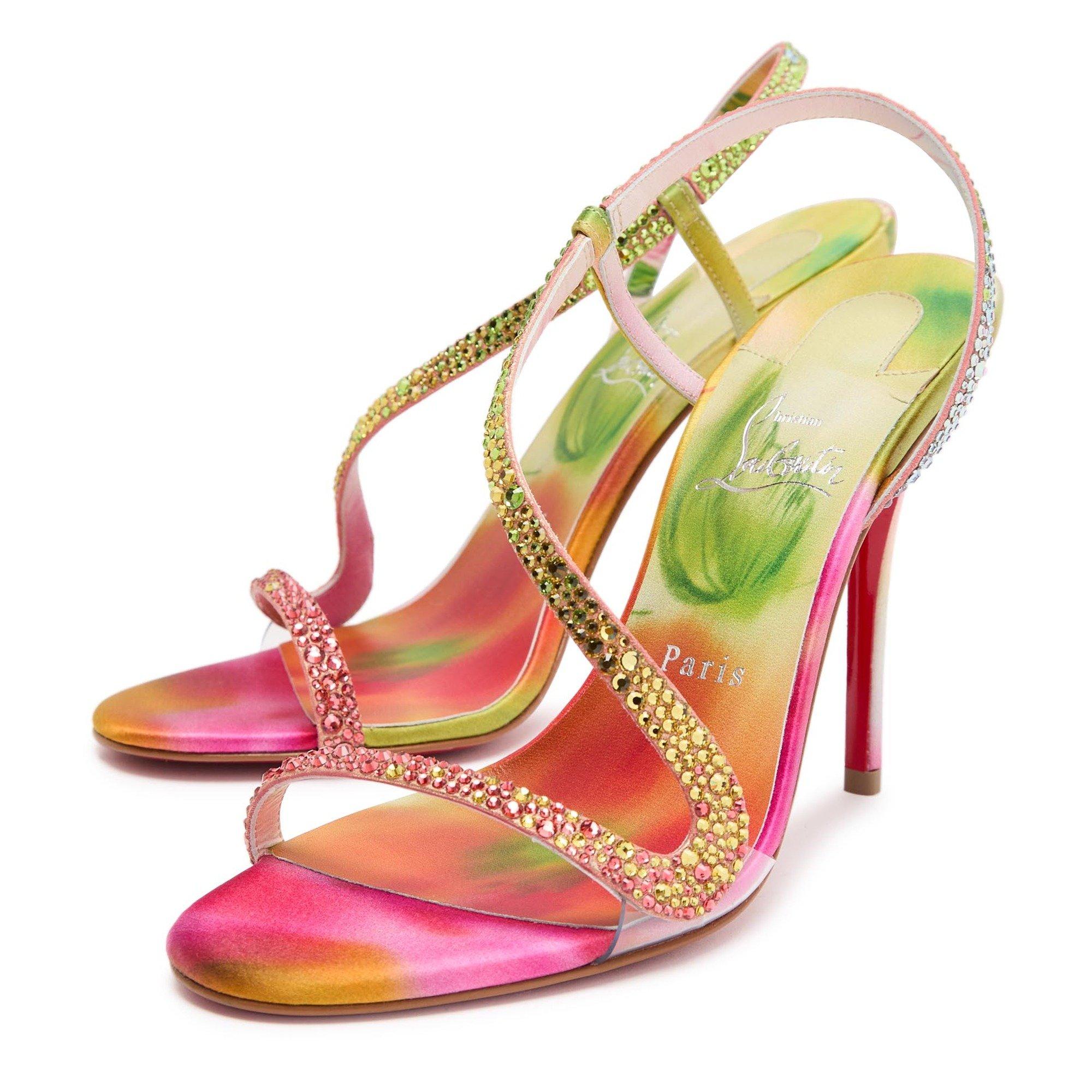 MULTI PRINT - Christian Louboutin - ROSA Z STRASS BOTANICA 100 SUE - 4