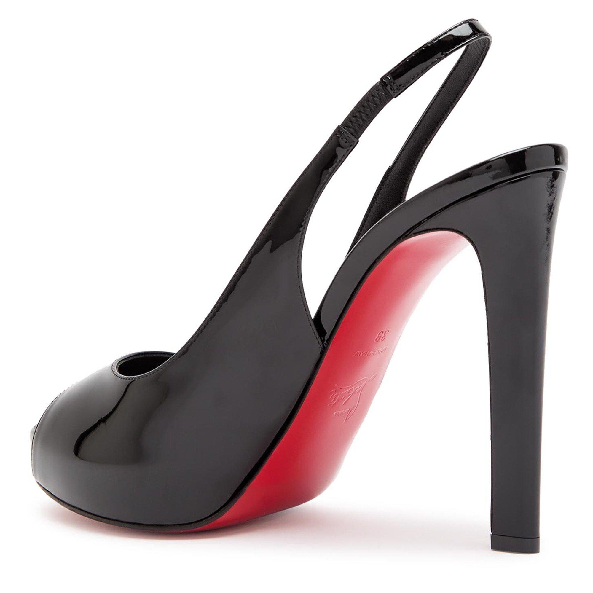BLACK - Christian Louboutin - LADY FANNY SLING 120 PATENT/LI - 2