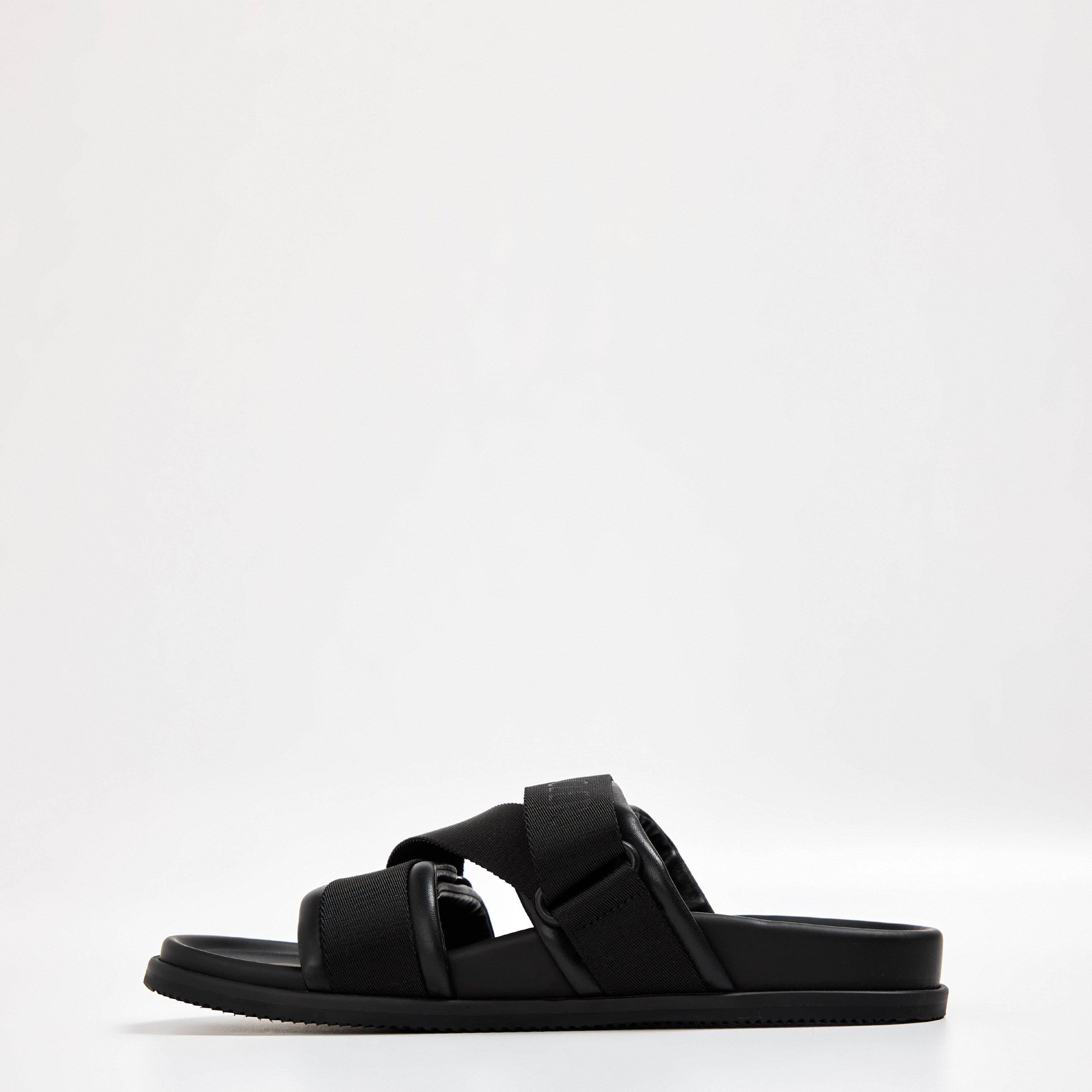 Black 999 - Moncler - Women's Strap Flat Sandals - 2