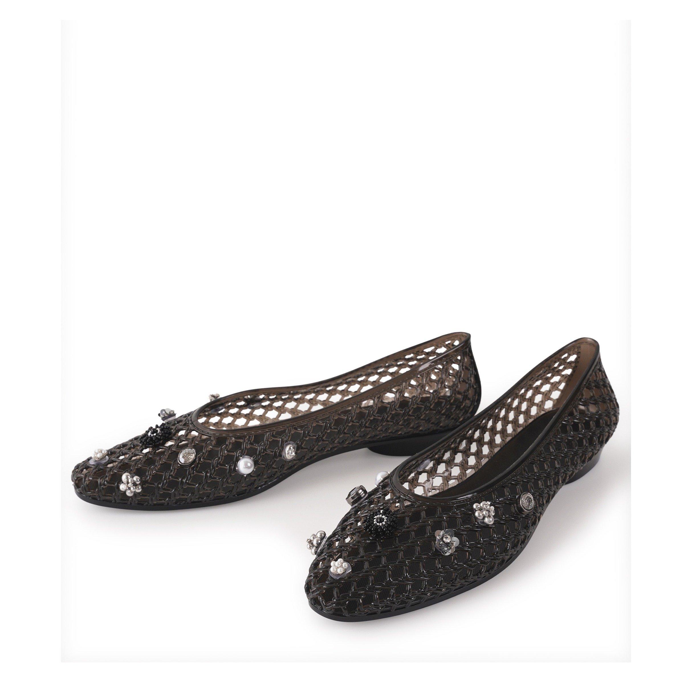 BLACK - Heavenly Jelly - Women's Glint Embellished Ballet Pumps - 2