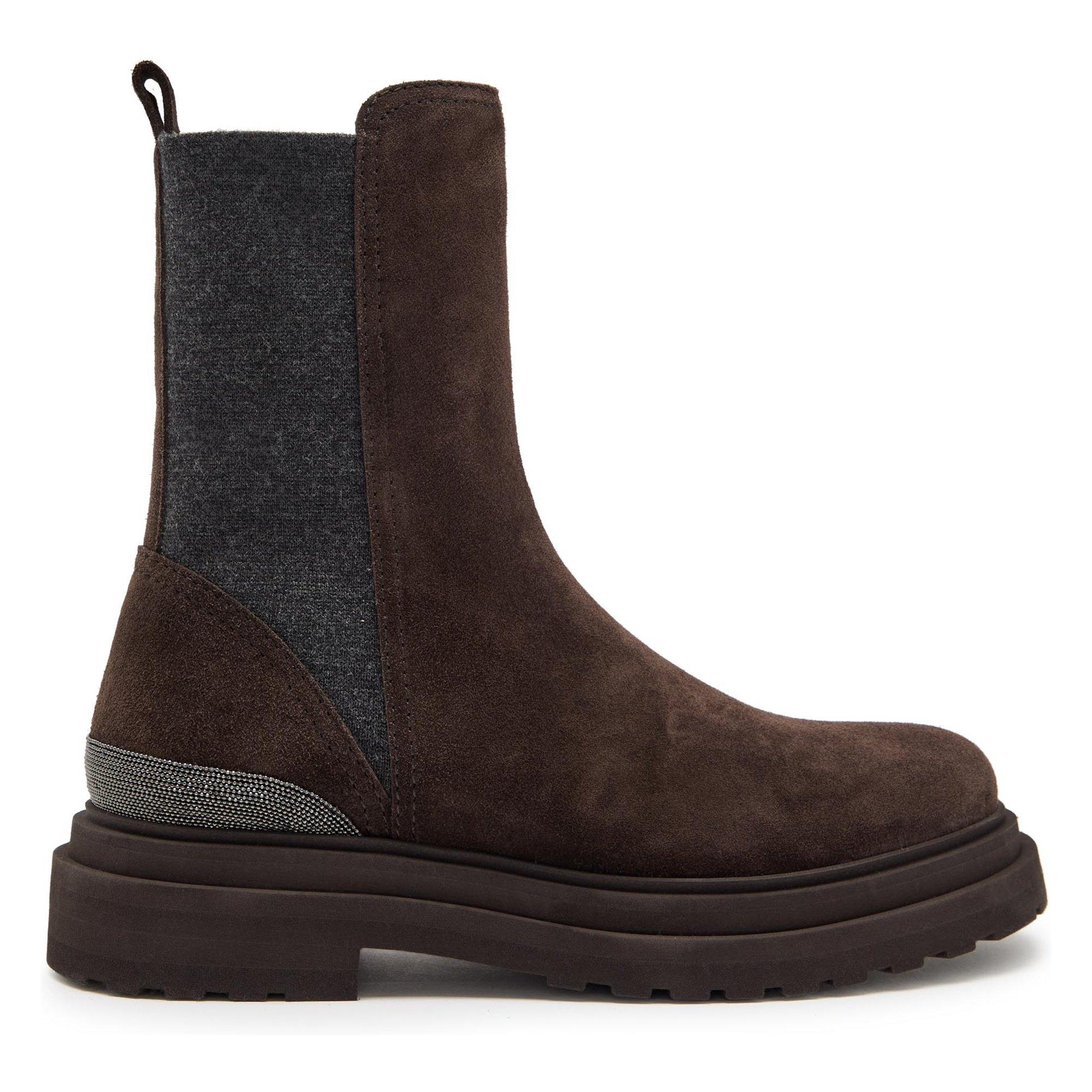 BROWN - Brunello Cucinelli - PAIR OF ANKLE BOOTS