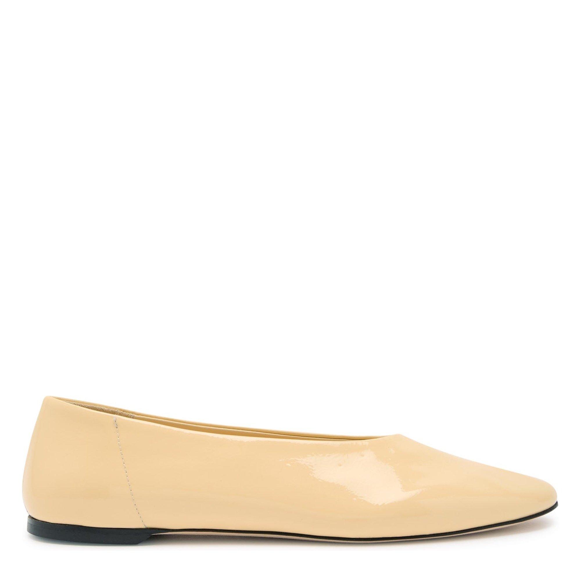 YELLOW - Toteme - Women's Slip Naplack Leather Ballet Pumps - 1