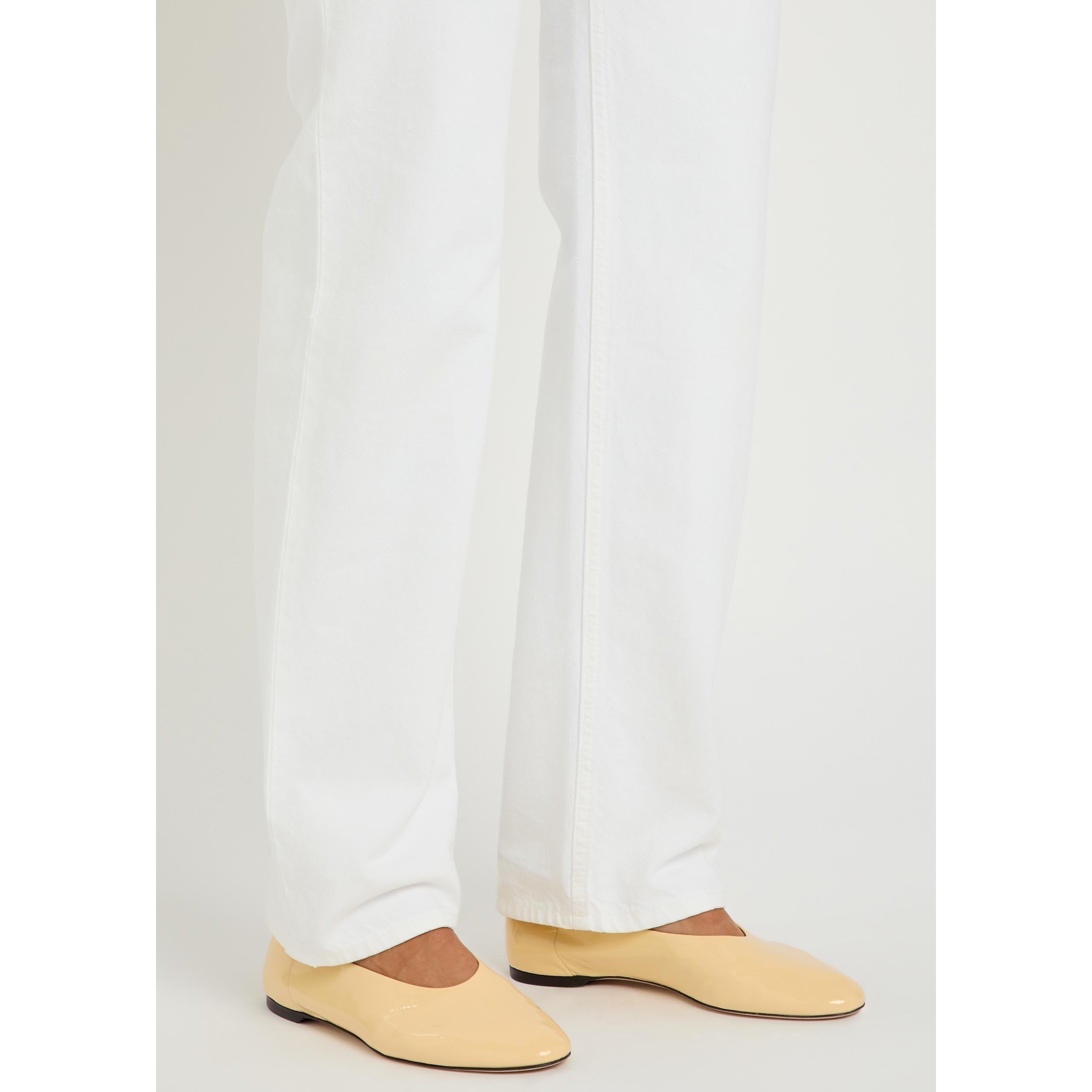 YELLOW - Toteme - Women's Slip Naplack Leather Ballet Pumps - 3