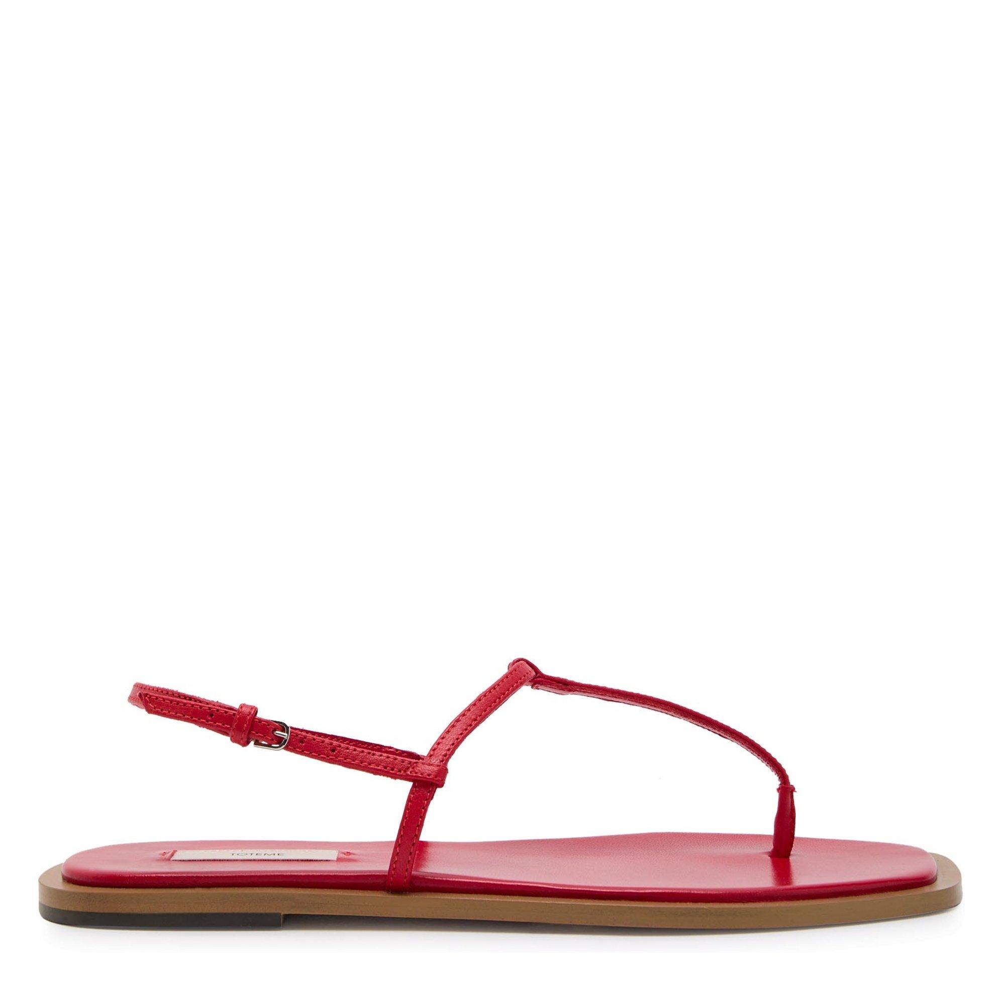 RED - Toteme - T-strap nappa sandals