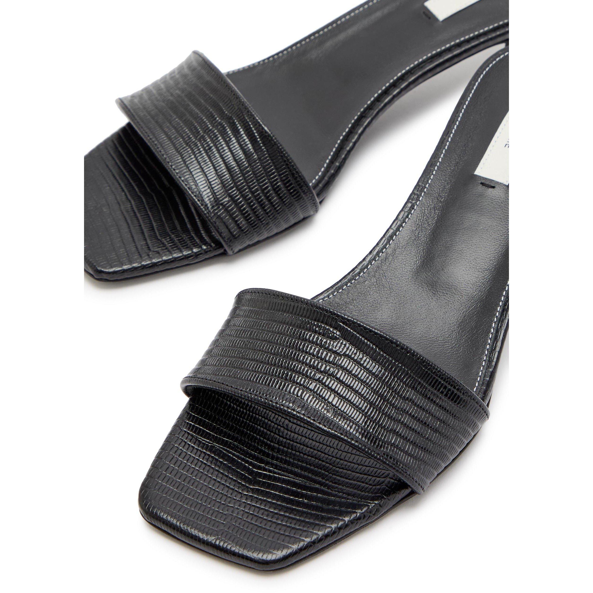 BLACK - Toteme - Slim lizard-embossed bandeau m - 5