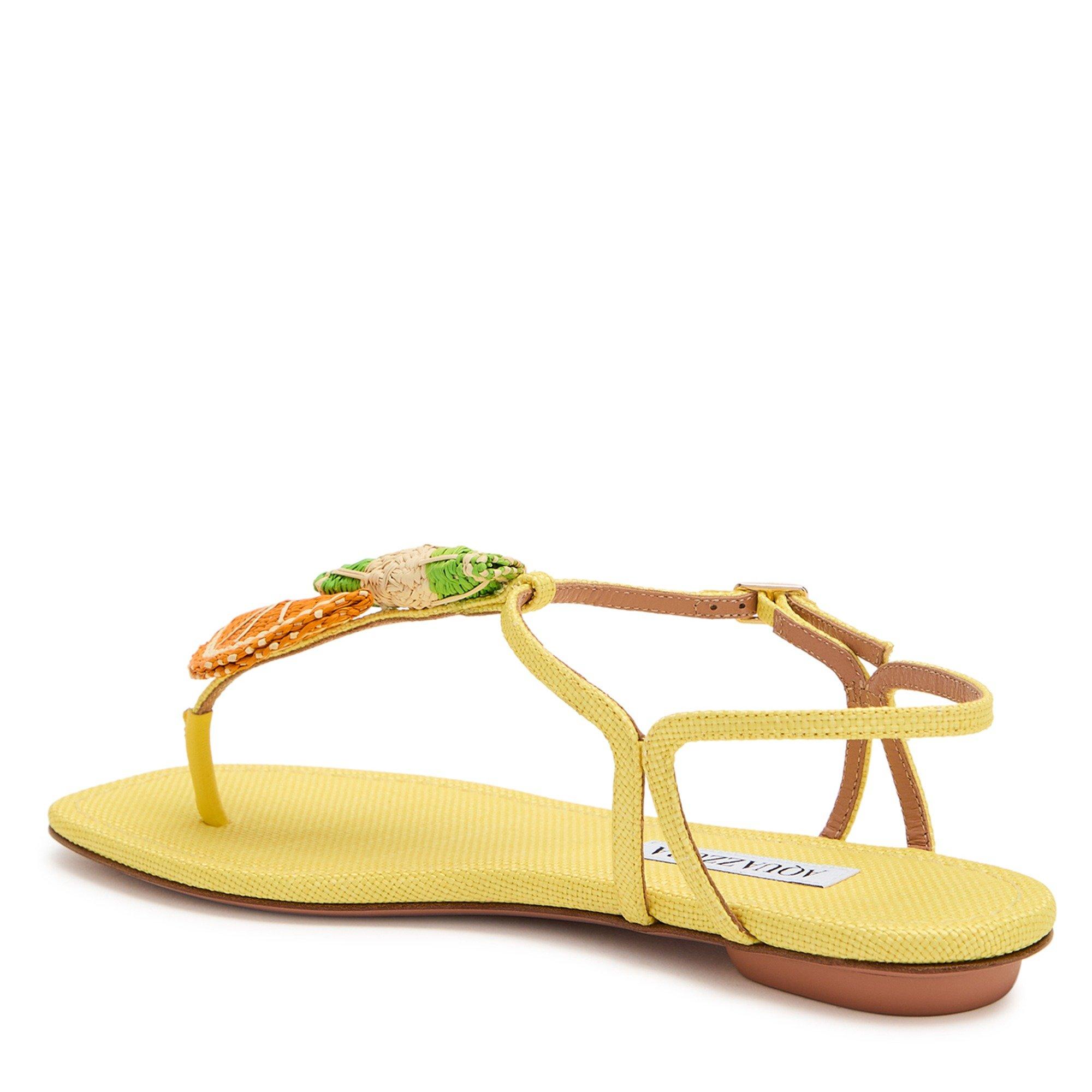 YELLOW - Aquazzura - Women's Citrus Sugar Flat Sandals - 2