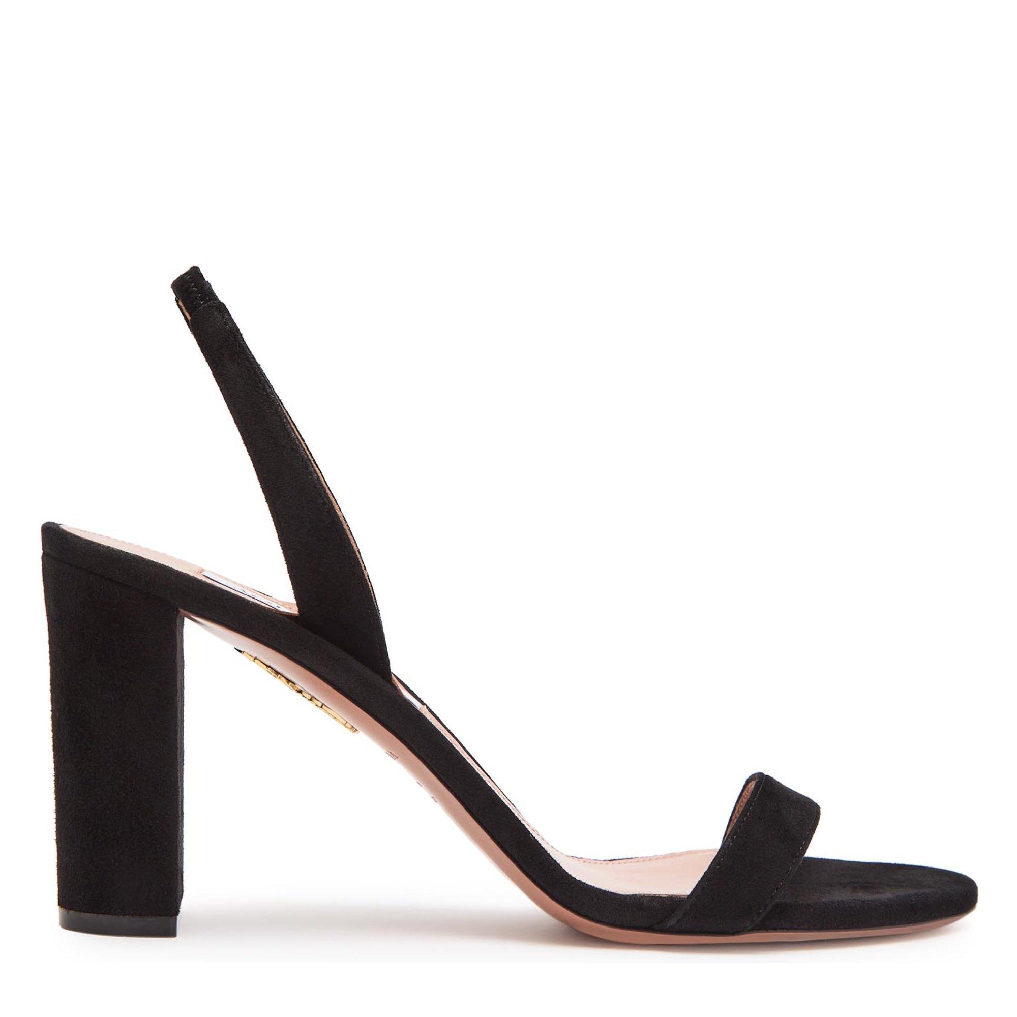 BLACK - Aquazzura - SO NUDE SUEDE SANDAL 85