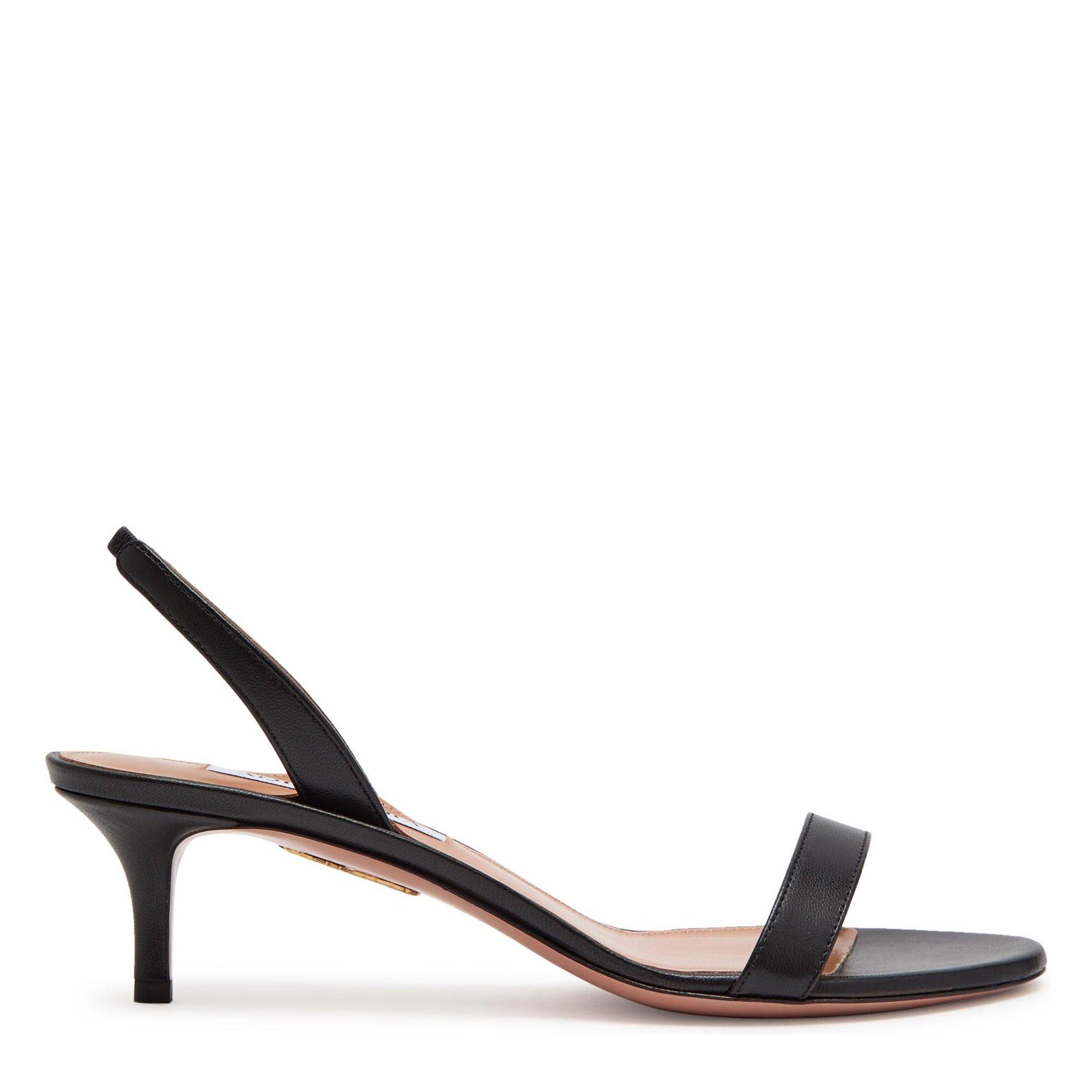 BLACK - Aquazzura - SO NUDE SUEDE SANDAL 50