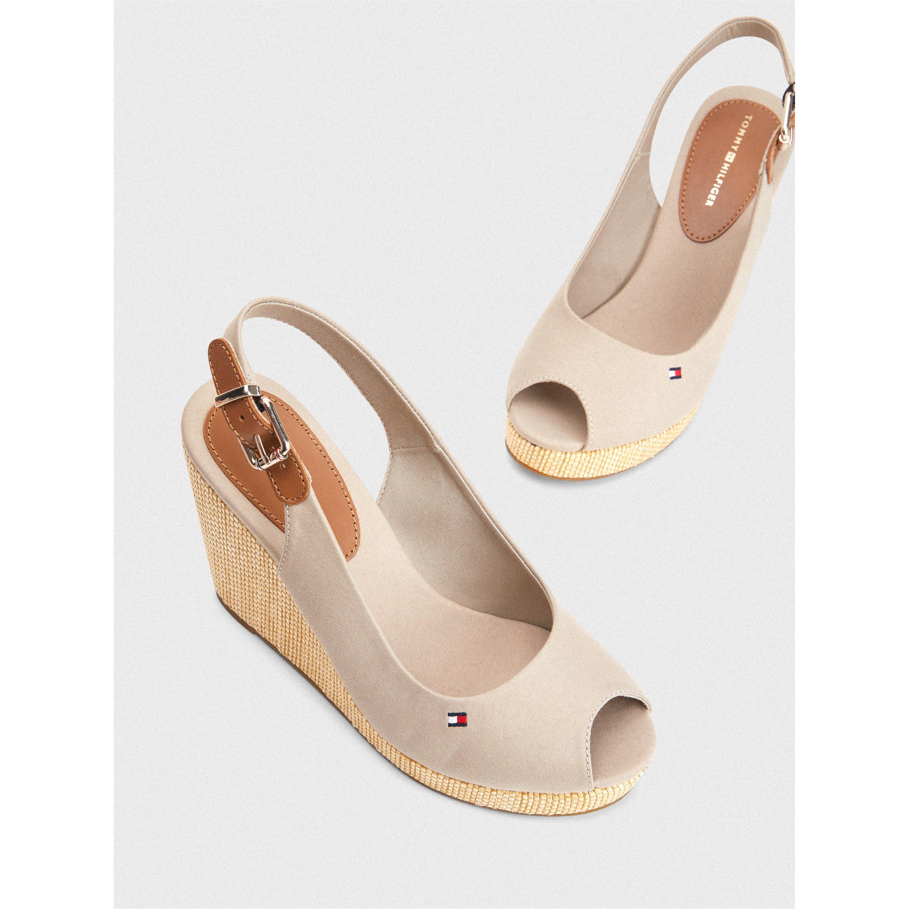 Stone - Tommy Hilfiger - Iconic Elena Sling Back Wedges - 2