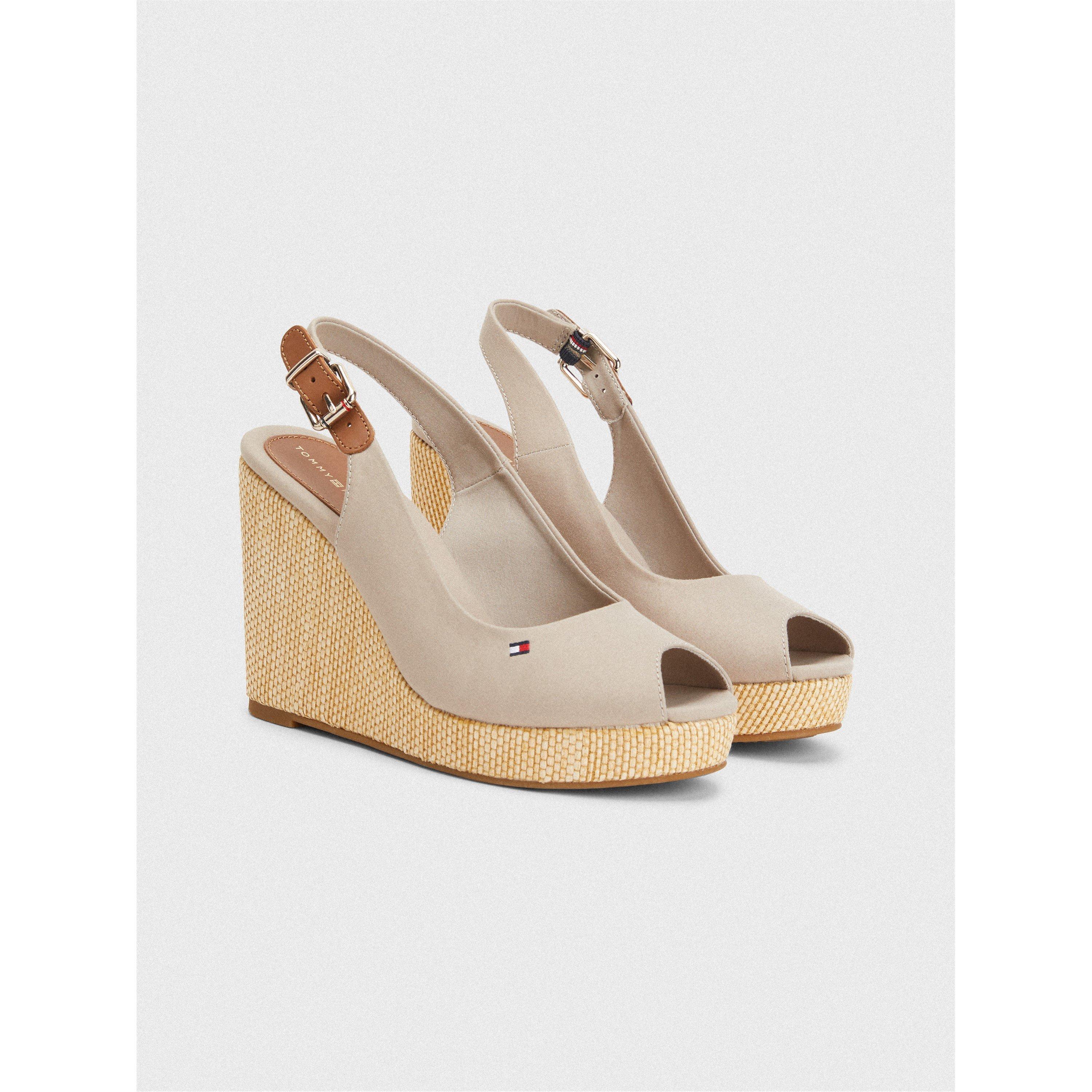 Stone - Tommy Hilfiger - Iconic Elena Sling Back Wedges - 6