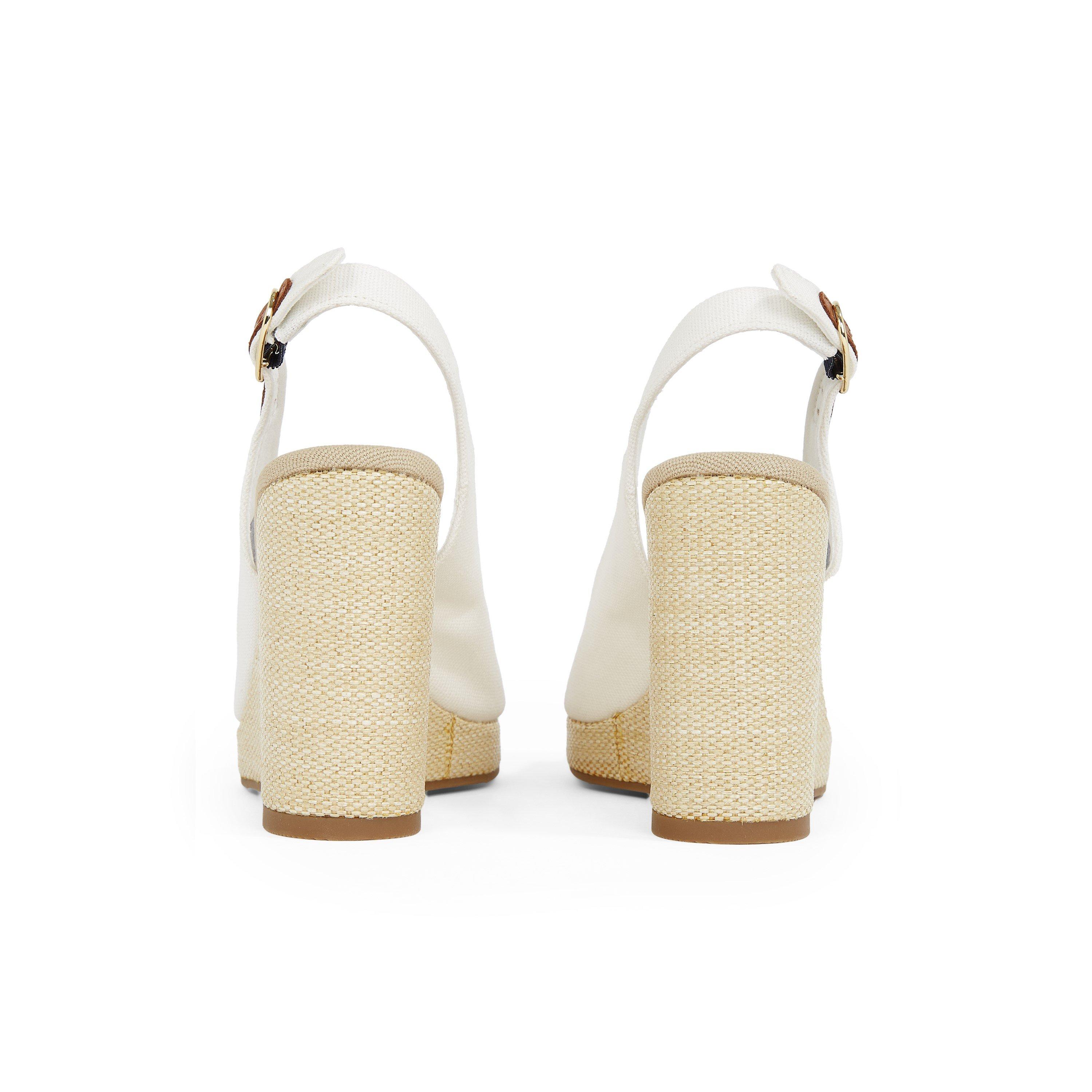 Ecru - Tommy Hilfiger - Iconic Elena Sling Back Wedges - 6