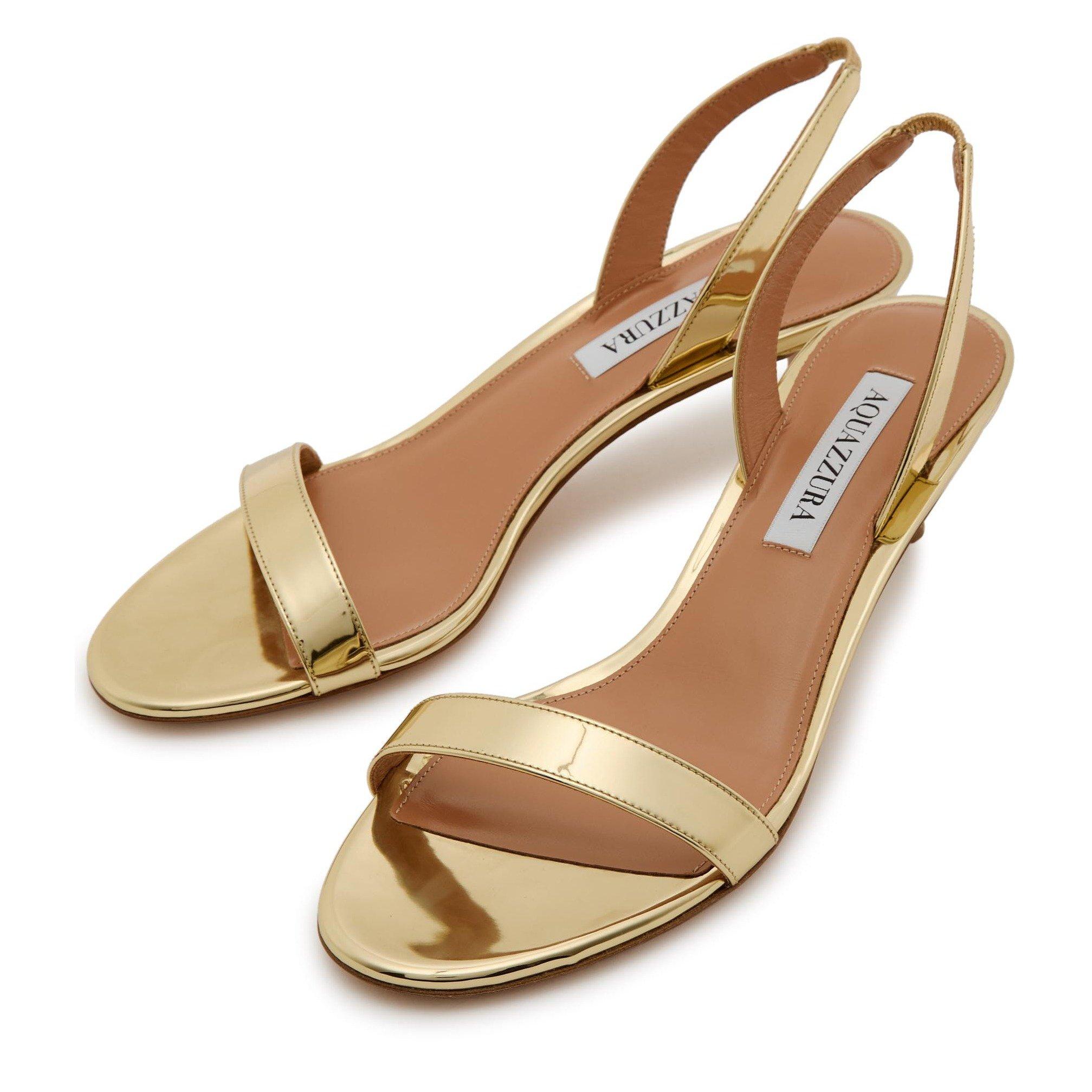 GOLD - Aquazzura - SO NUDE METALLIC SANDAL 50 - 4