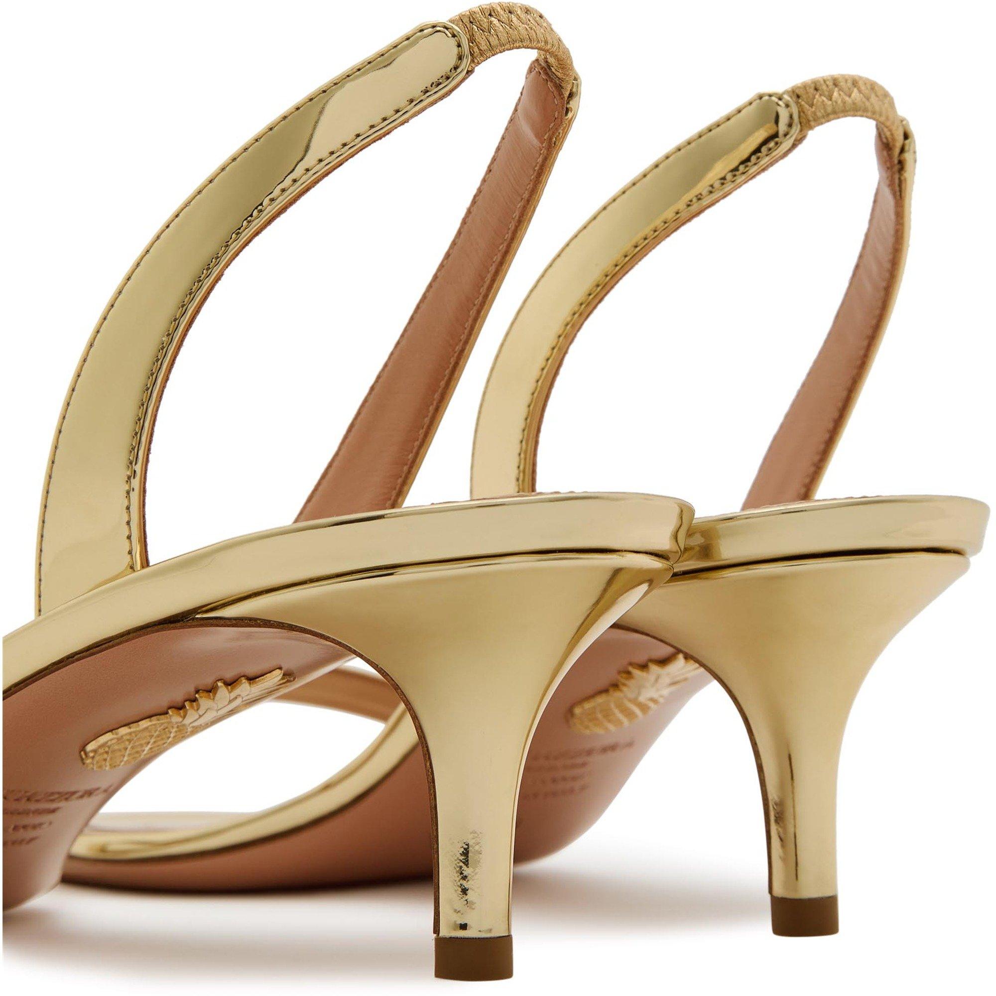 GOLD - Aquazzura - SO NUDE METALLIC SANDAL 50 - 5