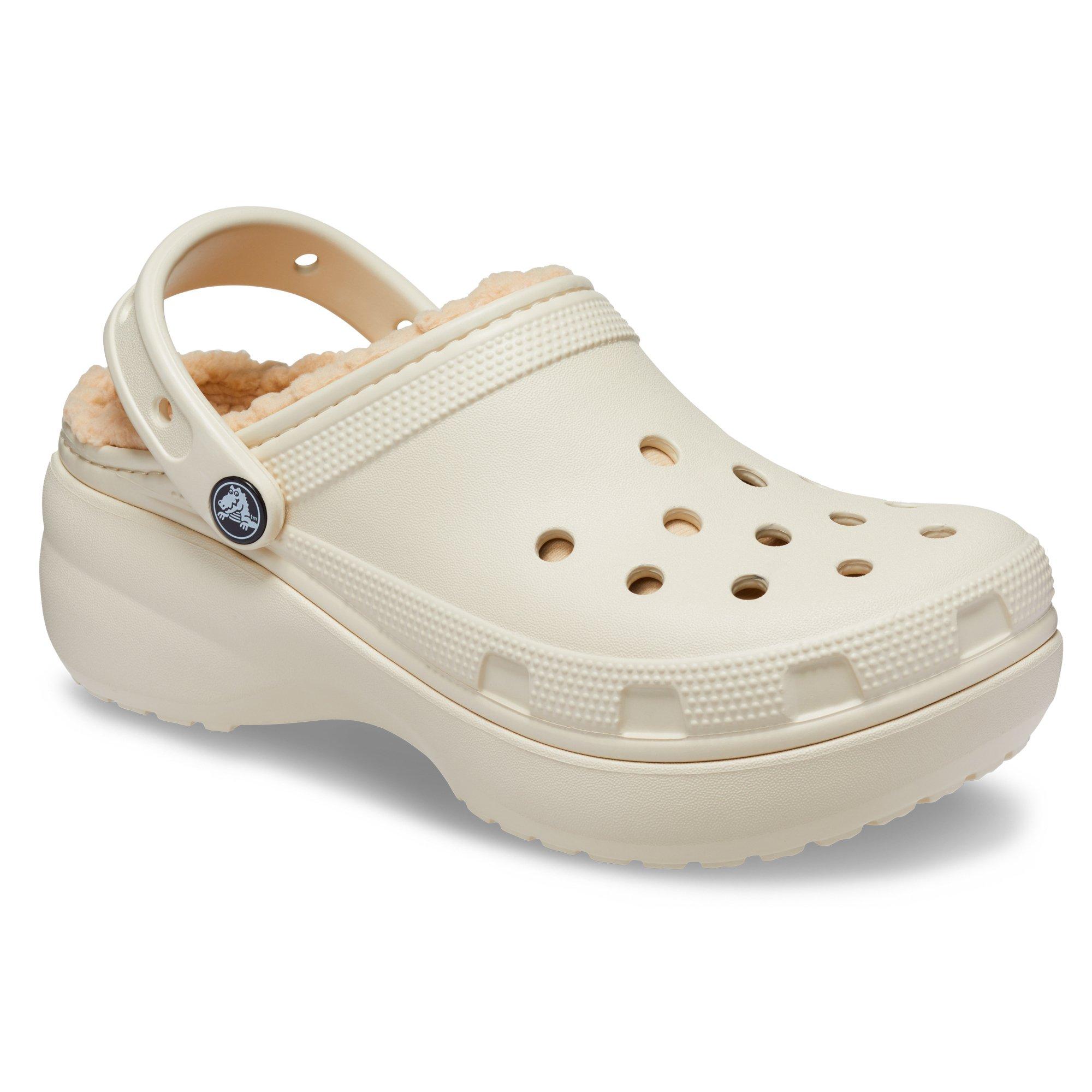 Bone - Crocs - Women's Classic Platform Lined Mule Slippers - 2
