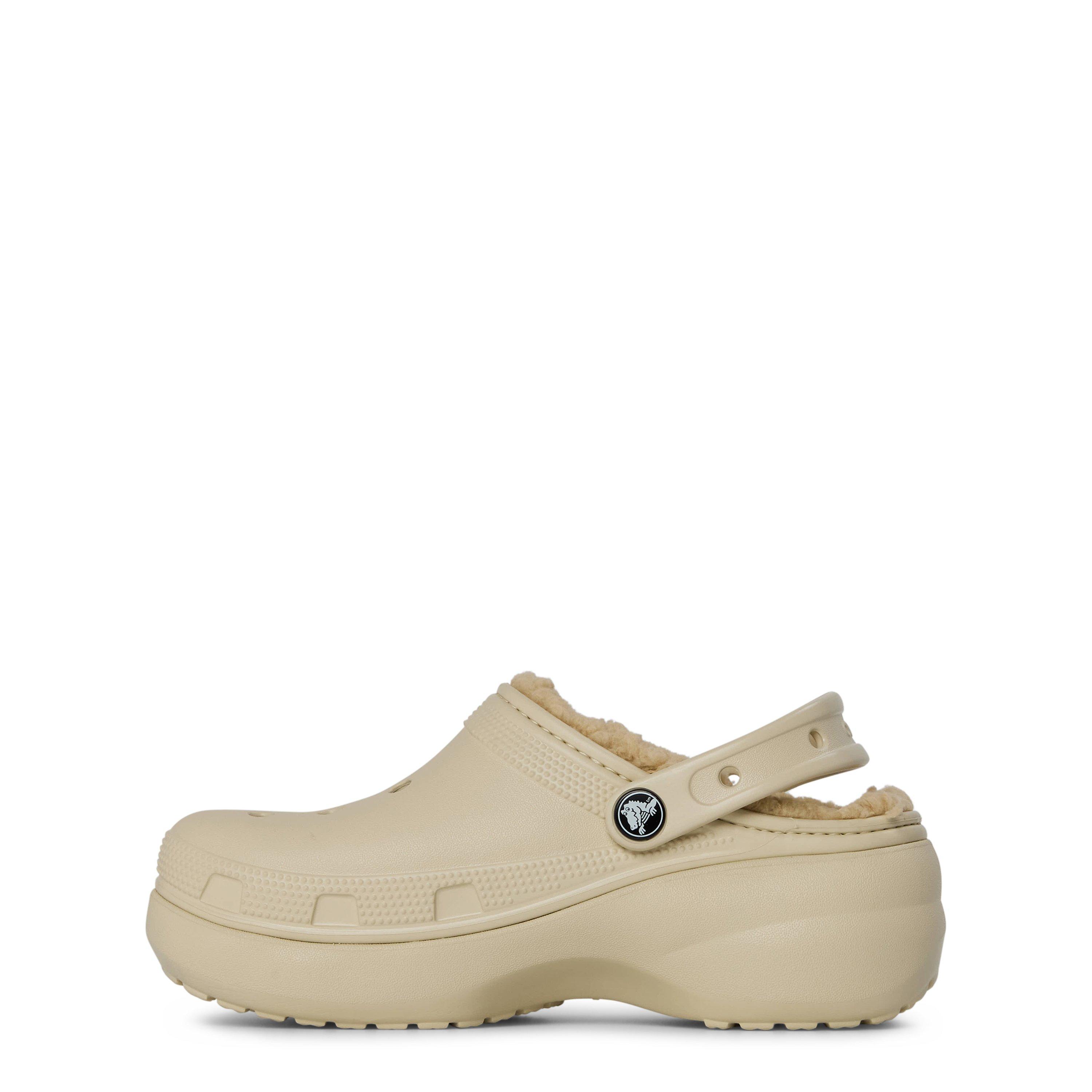 Bone - Crocs - Women's Classic Platform Lined Mule Slippers - 3