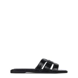 I Saw It First ISAWITFIRST Faux Leather Caged Sandals