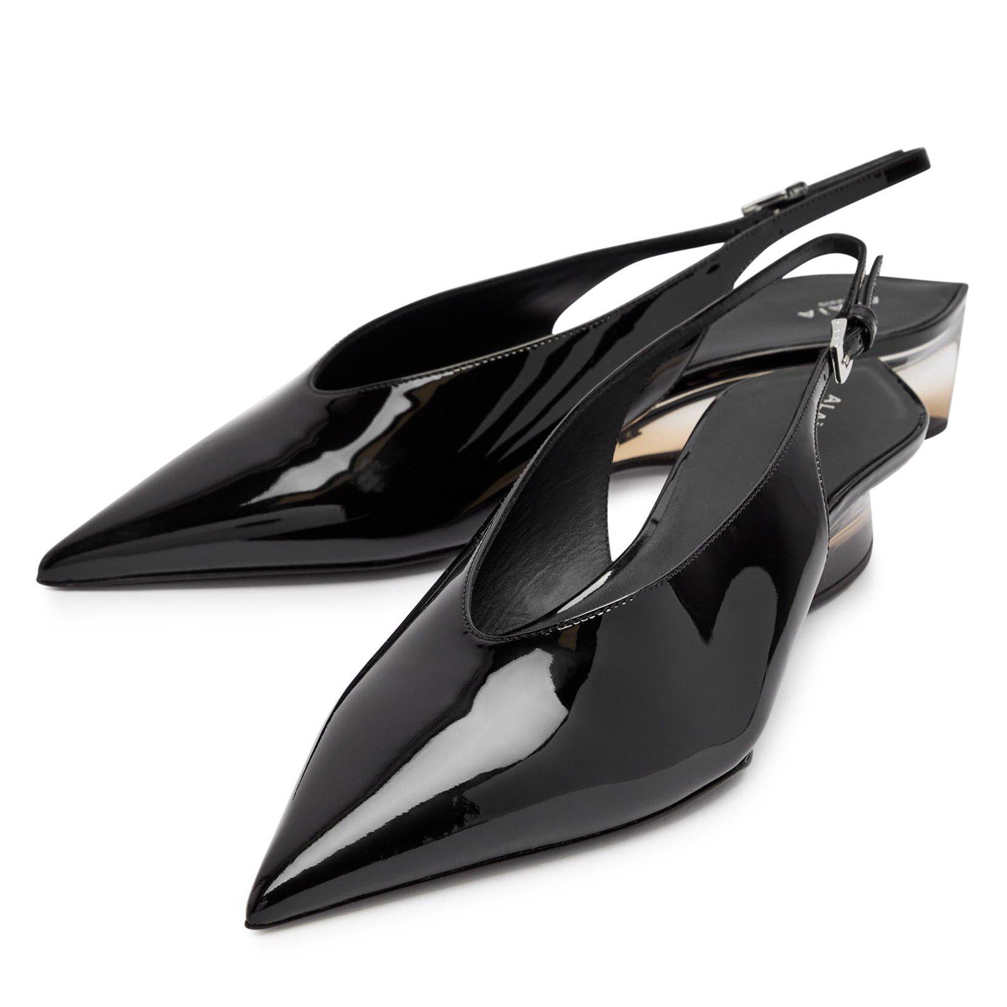 BLACK - Alaia - INVISIBLE WEDGE SLINGBACKS 30 - 4