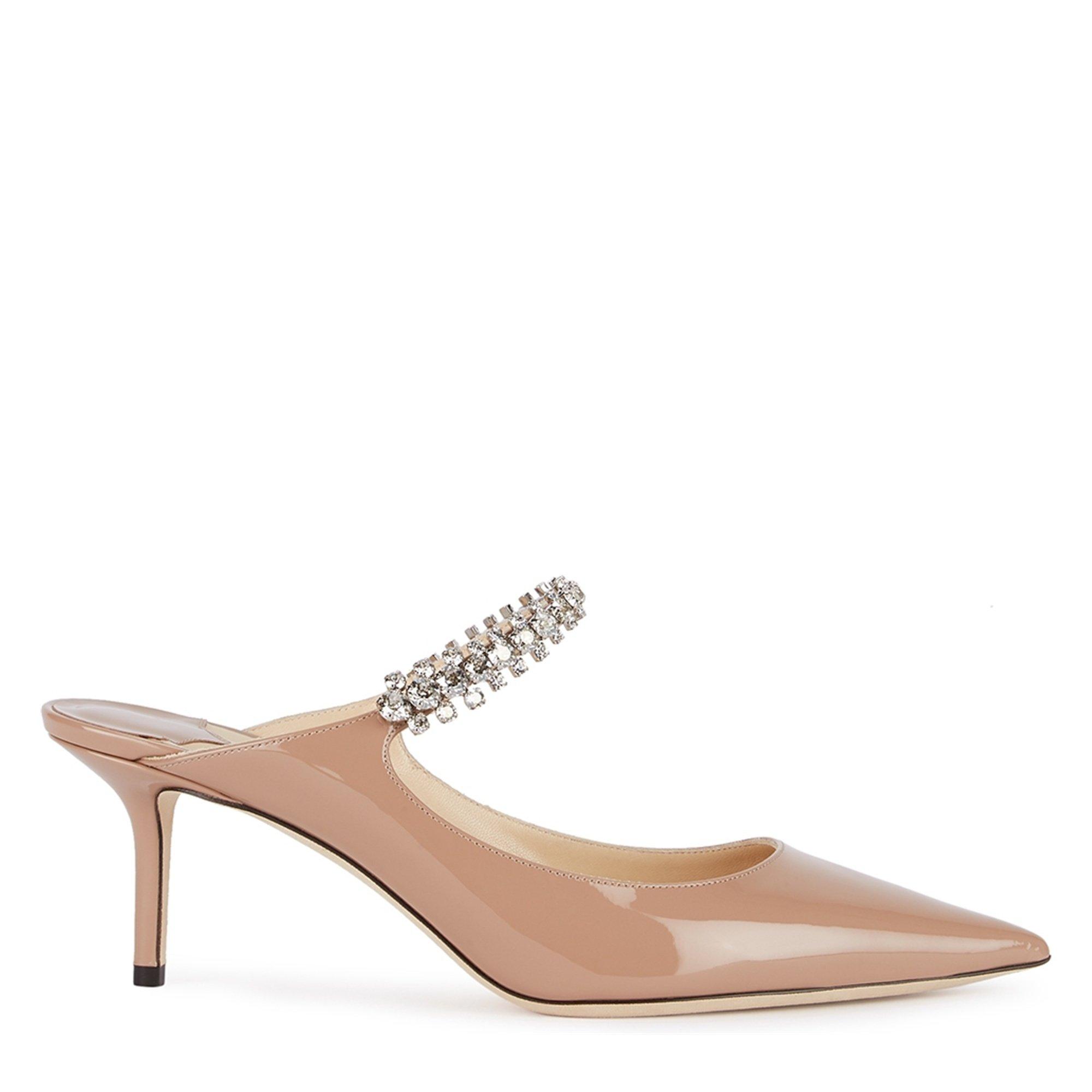 NUDE - Jimmy Choo - 65 BING PATENT MULE CRYSTAL - 1