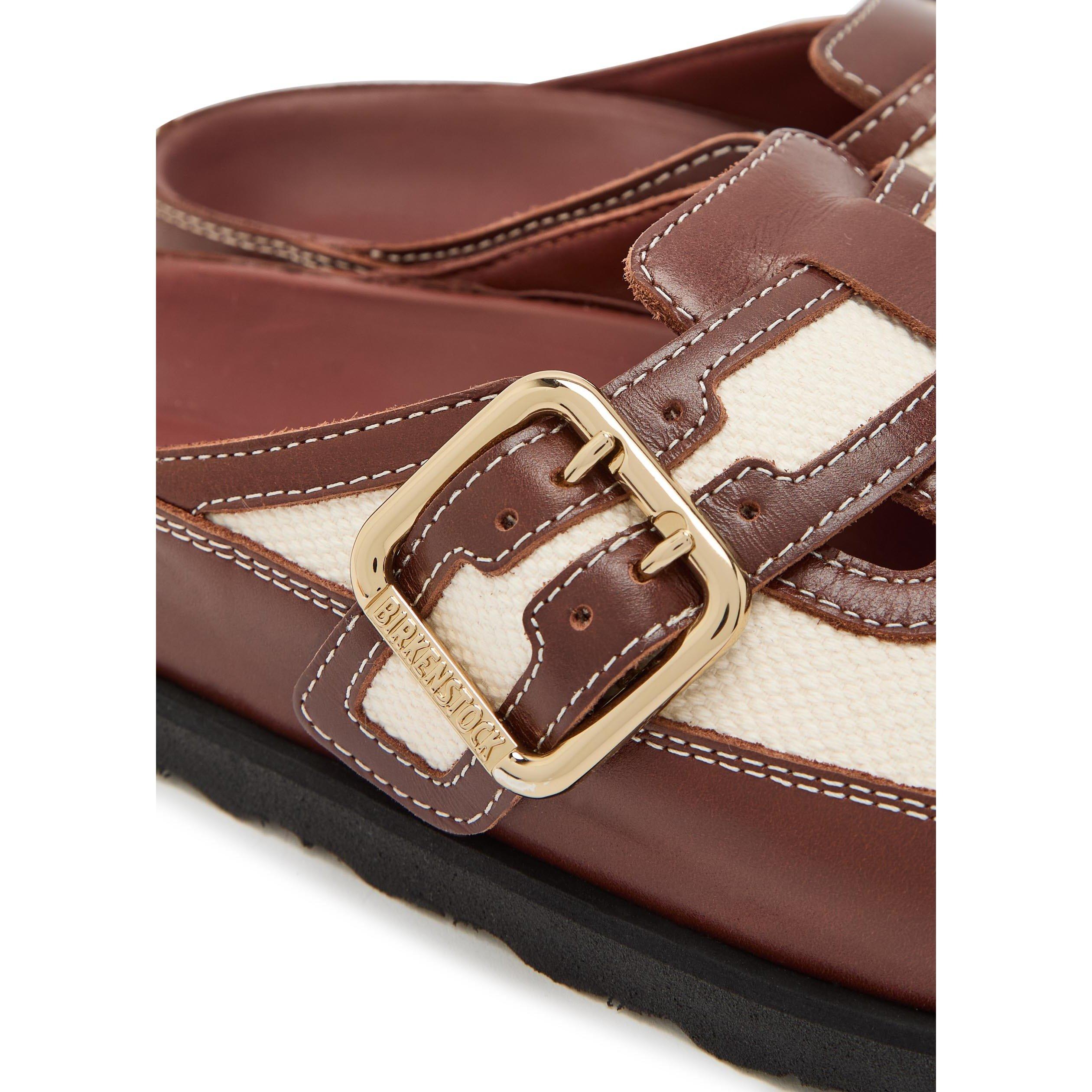 BROWN - Birkenstock 1774 - Women's Boston BB Canvas 1774 Clogs - 4