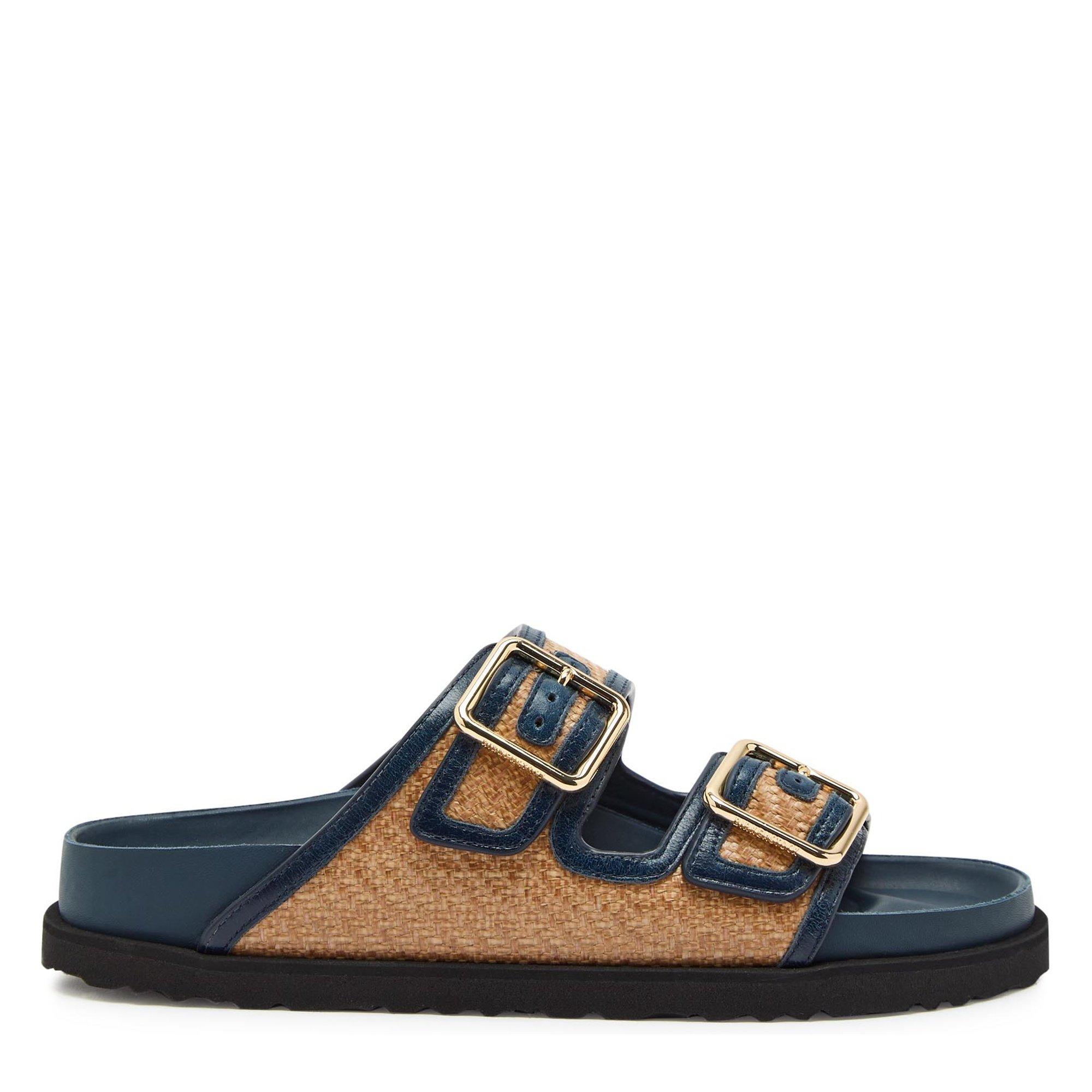 NAVY AND OTHER - Birkenstock 1774 - Arizona Framed Raffia 1774