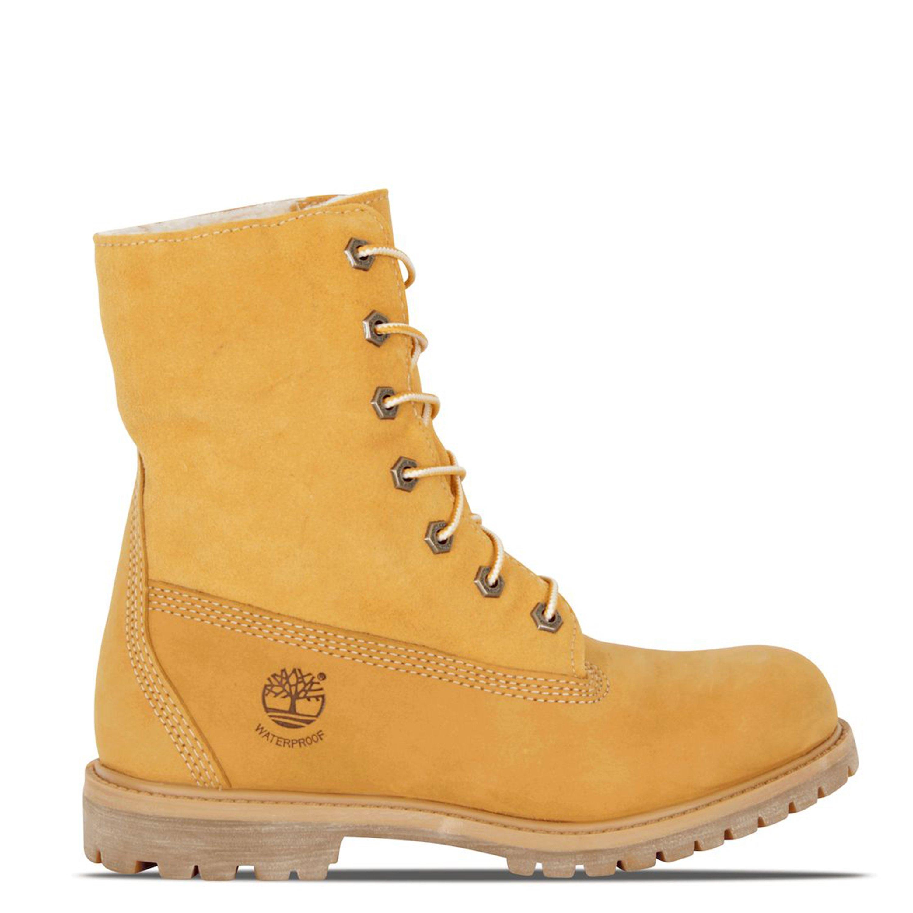 Wheat/Nubuck - Timberland - Women's Authentic Mid Warm Lined Mid Height Hiker Rugged Boots - 1