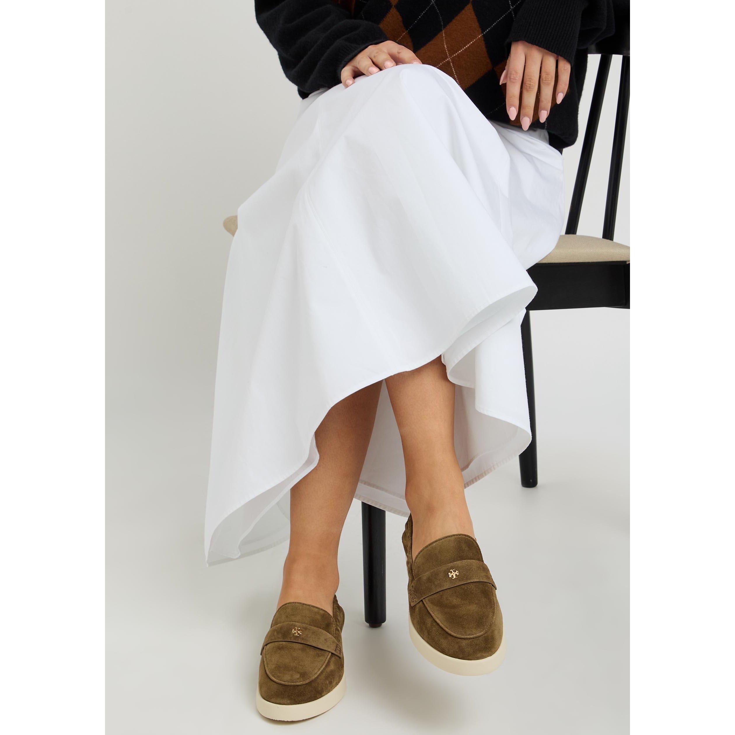 KHAKI - Tory Burch - Women's Ballet Sport Suede Loafers - 3