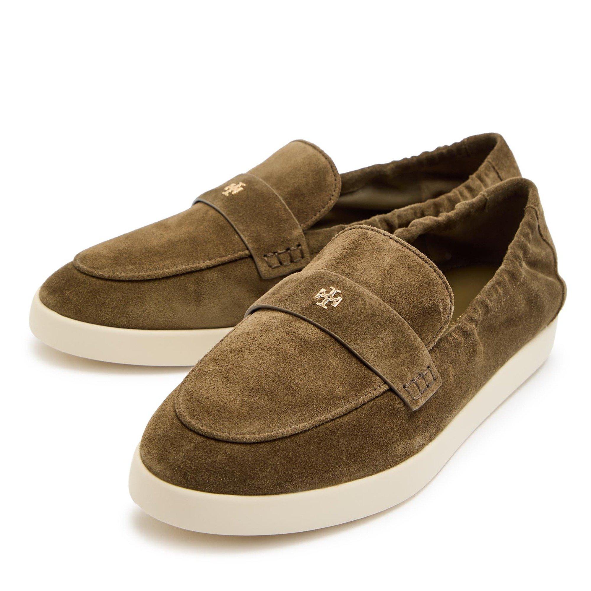 KHAKI - Tory Burch - Women's Ballet Sport Suede Loafers - 4