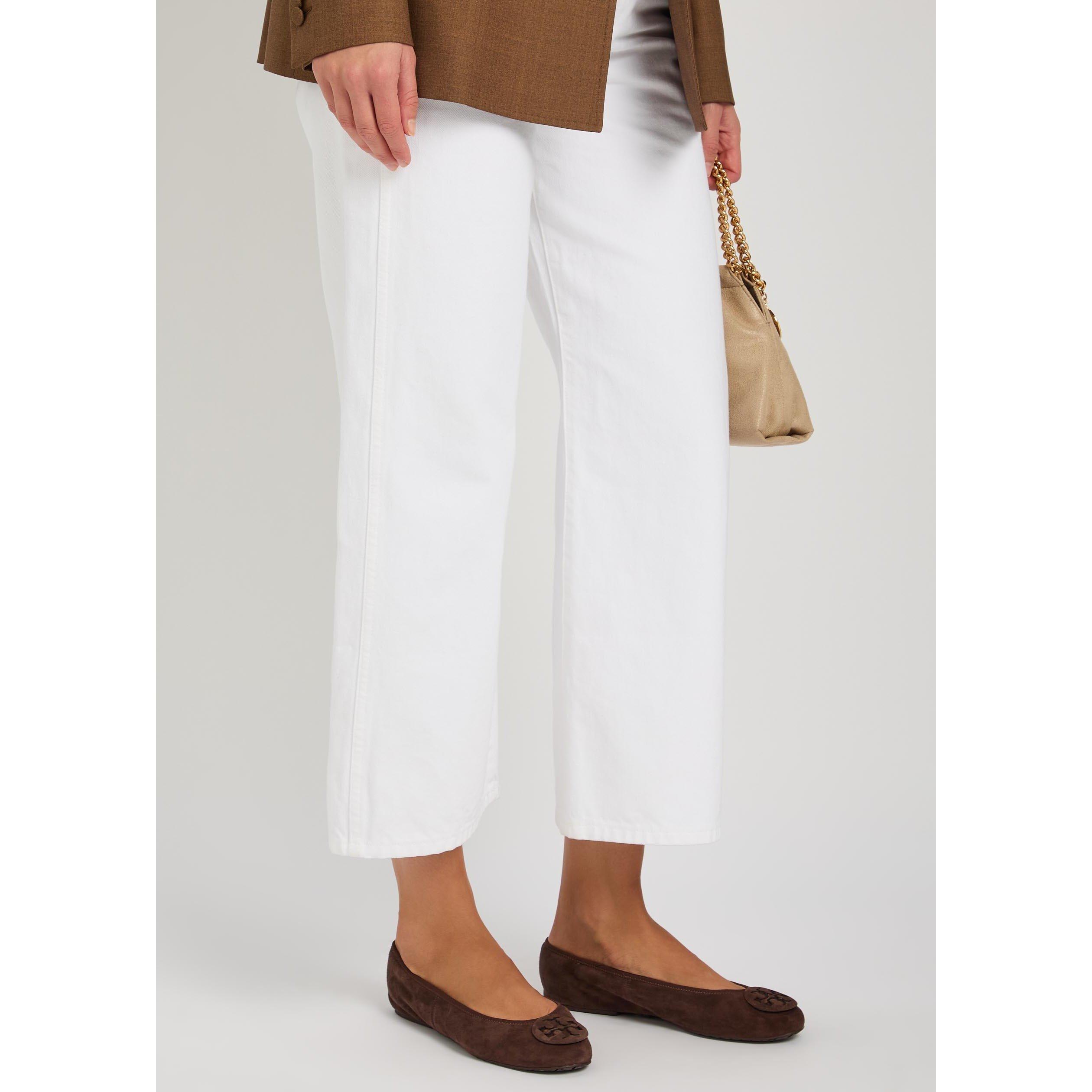 BROWN - Tory Burch - Women's Reva Travel Suede Ballet Pumps - 3