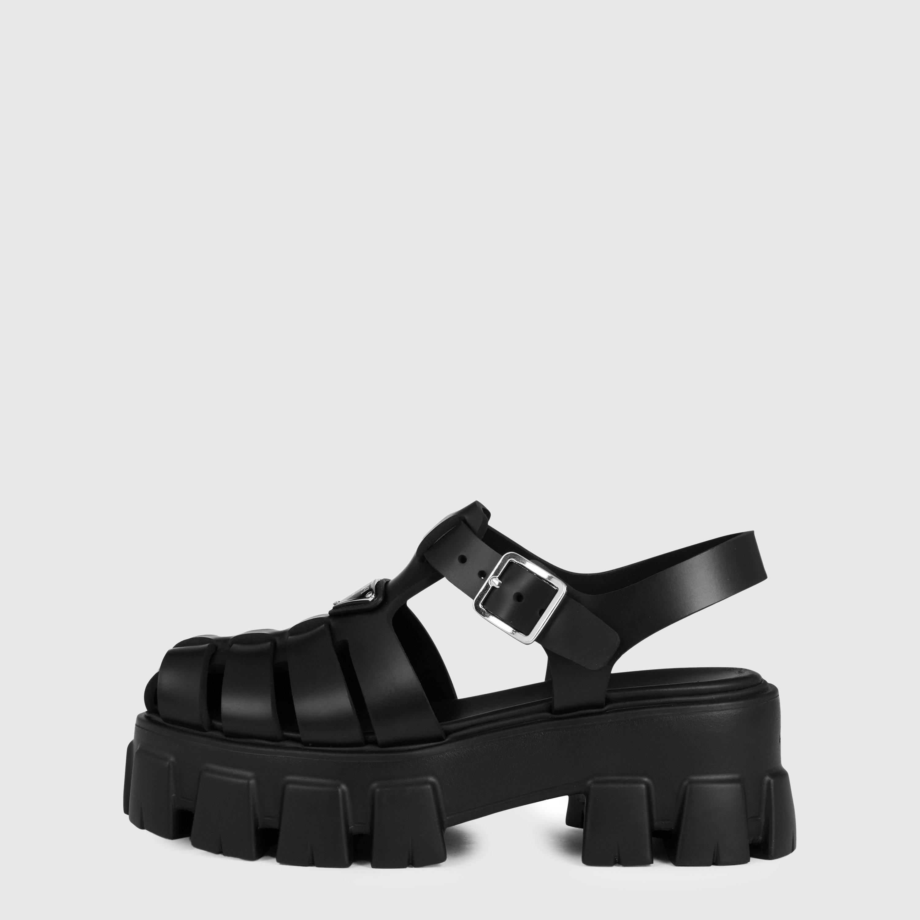 Nero F0002 - Prada - Women'S Monolith Rubber Sandals - 2
