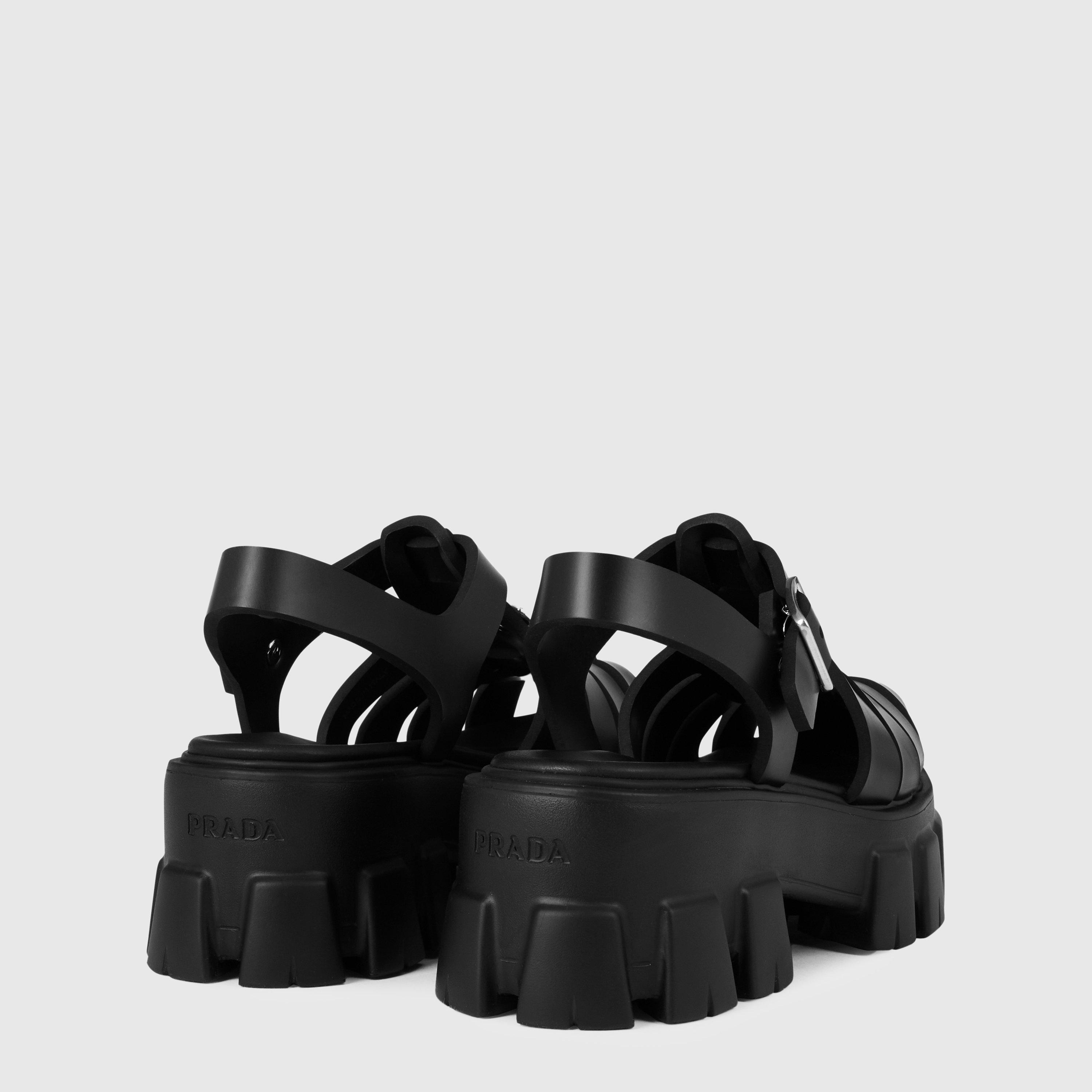 Nero F0002 - Prada - Women'S Monolith Rubber Sandals - 4