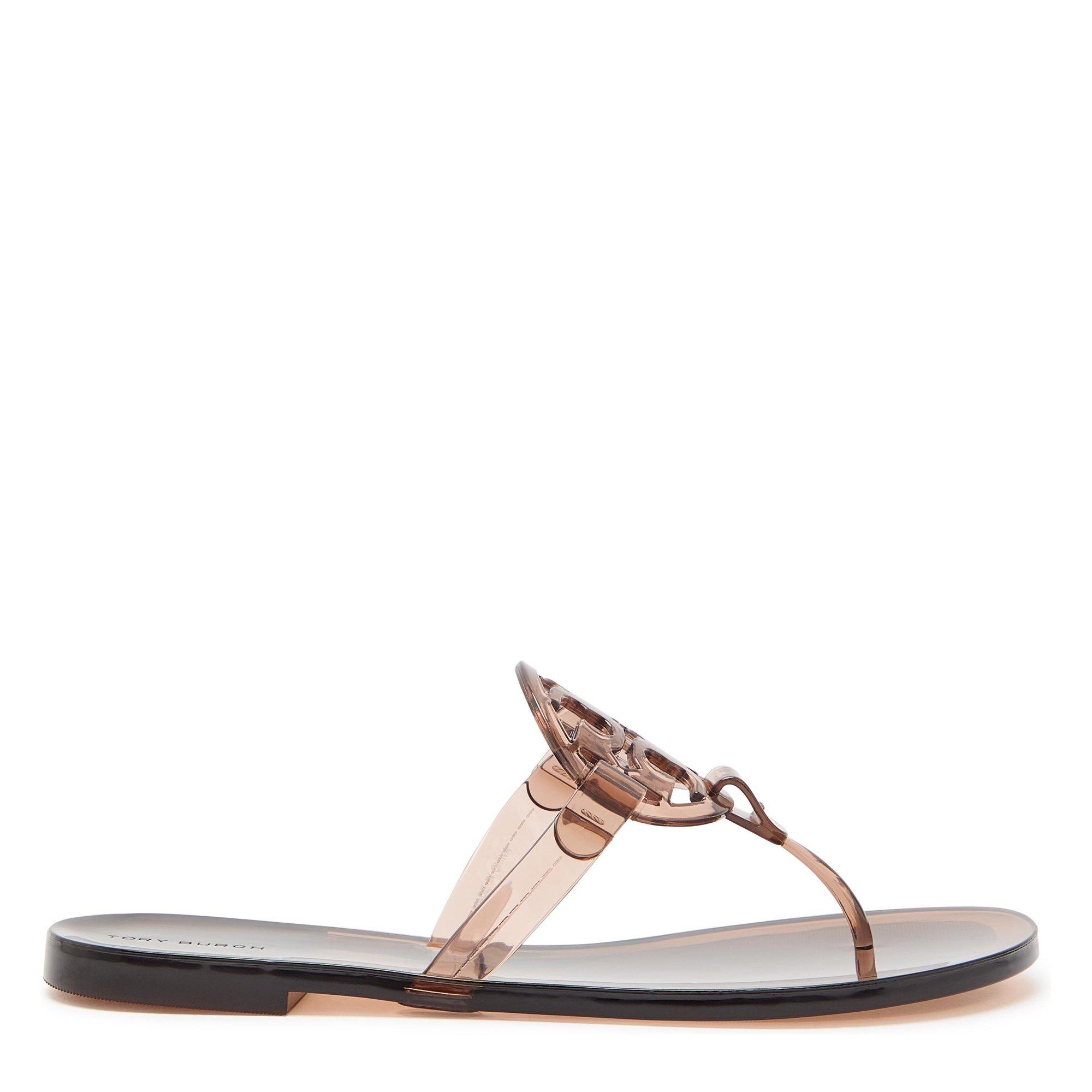 BROWN - Tory Burch - Women's Miller Jelly Flat Sandals - 1