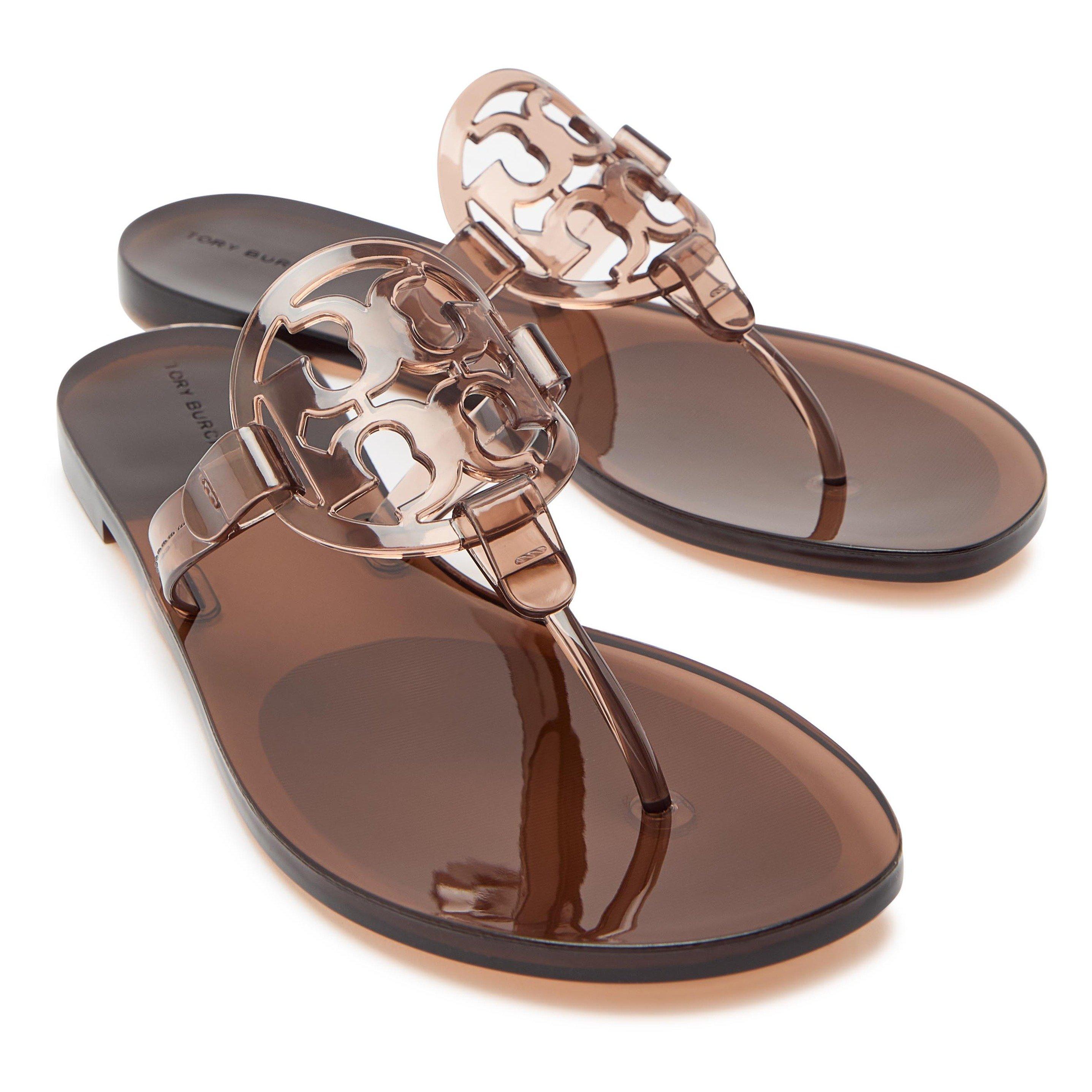 BROWN - Tory Burch - Women's Miller Jelly Flat Sandals - 3