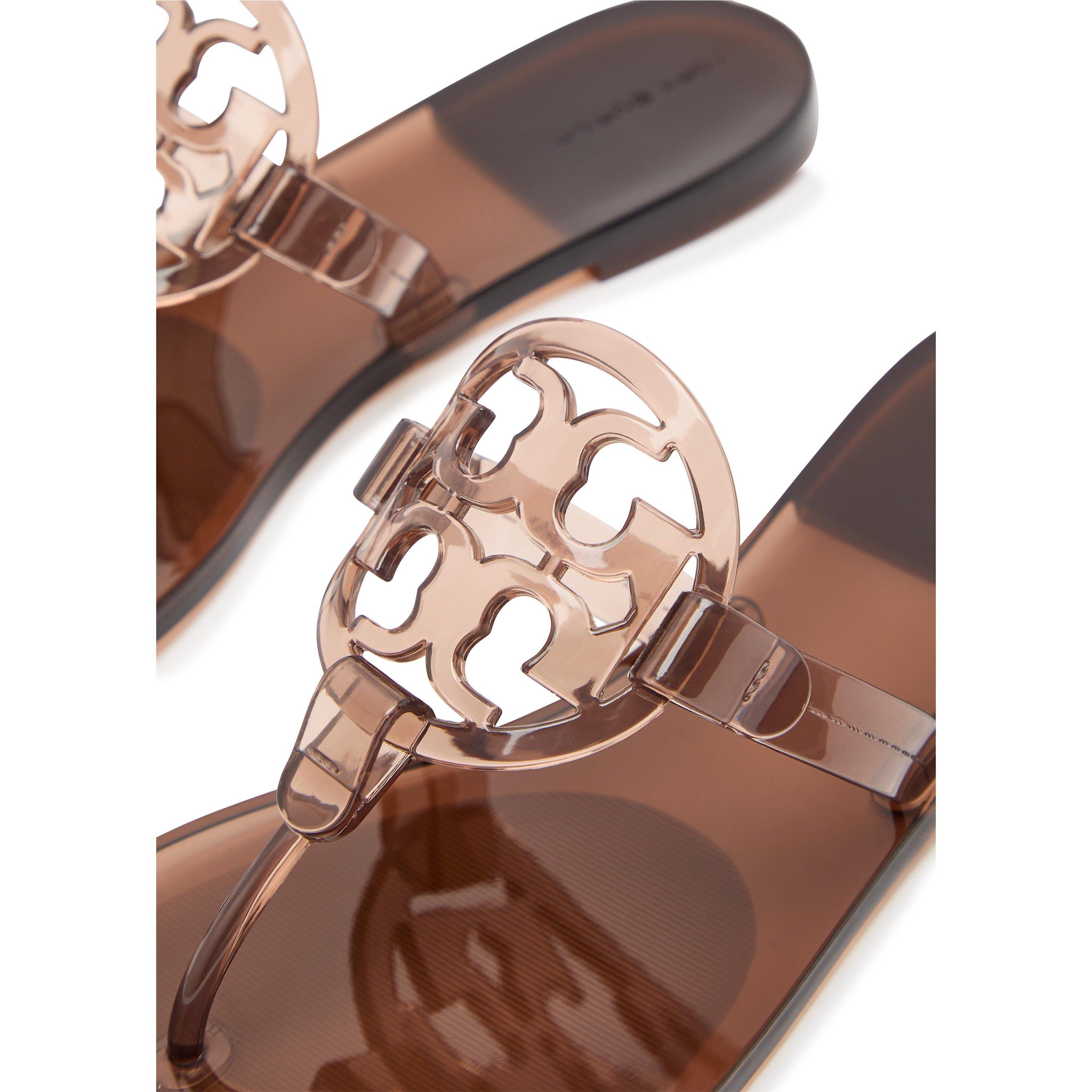 BROWN - Tory Burch - Women's Miller Jelly Flat Sandals - 4