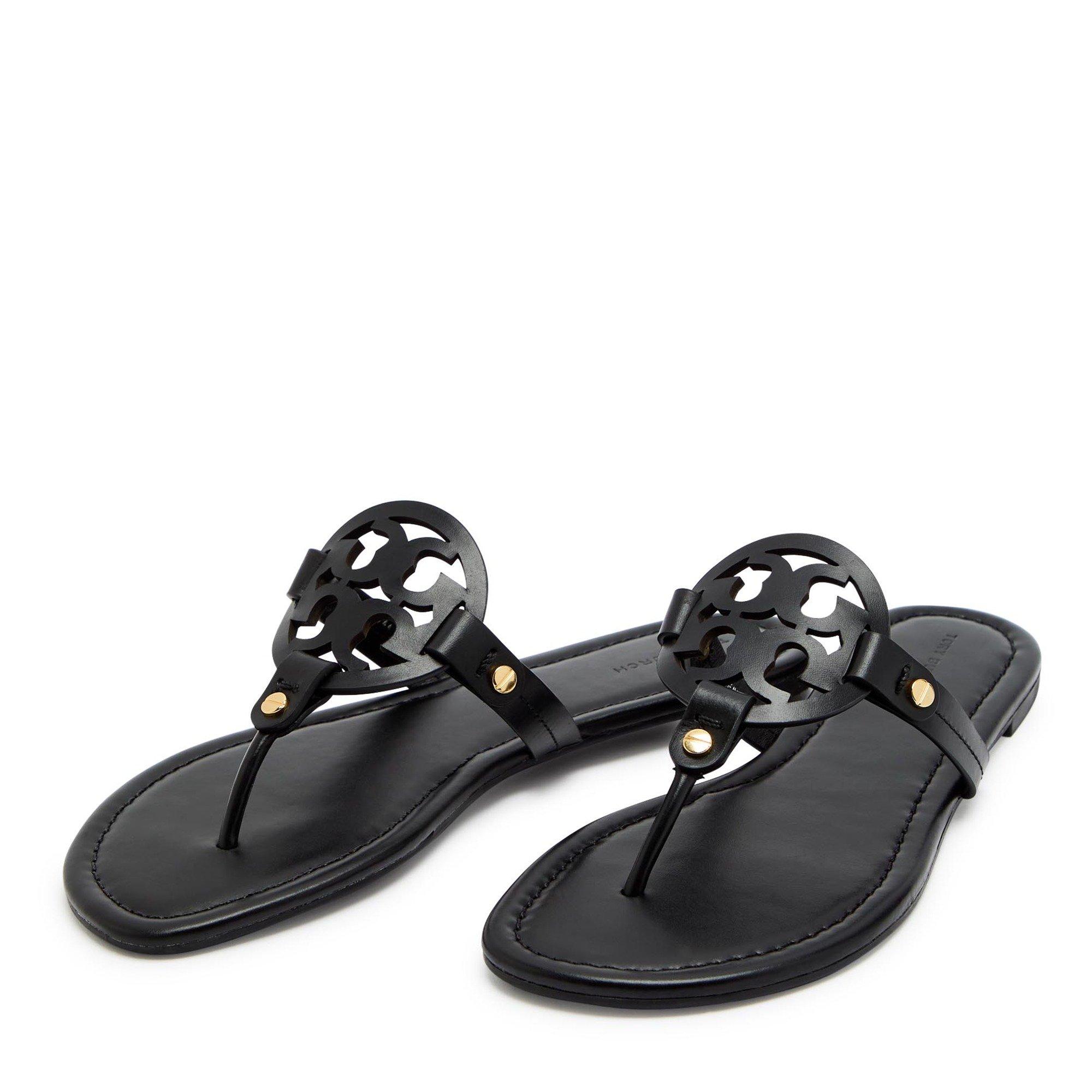 BLACK - Tory Burch - Women's Miller Flat Sandals - 3